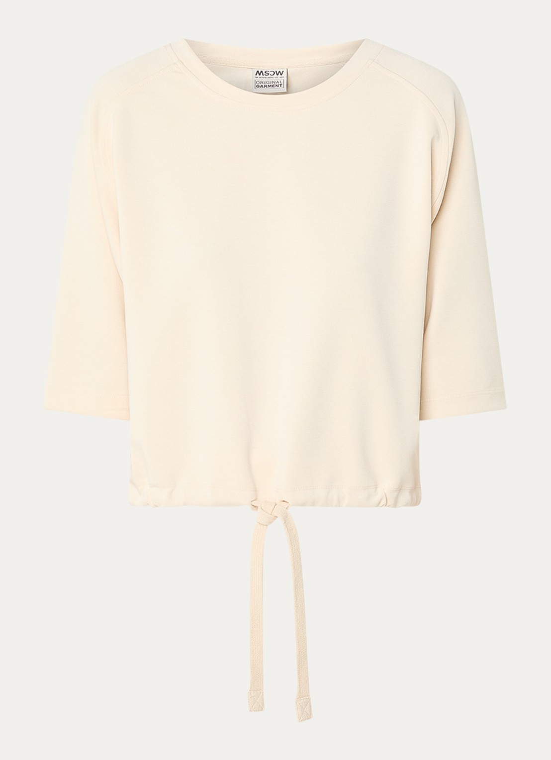 Moscow Tess top met ronde hals - voorkant 2 beige