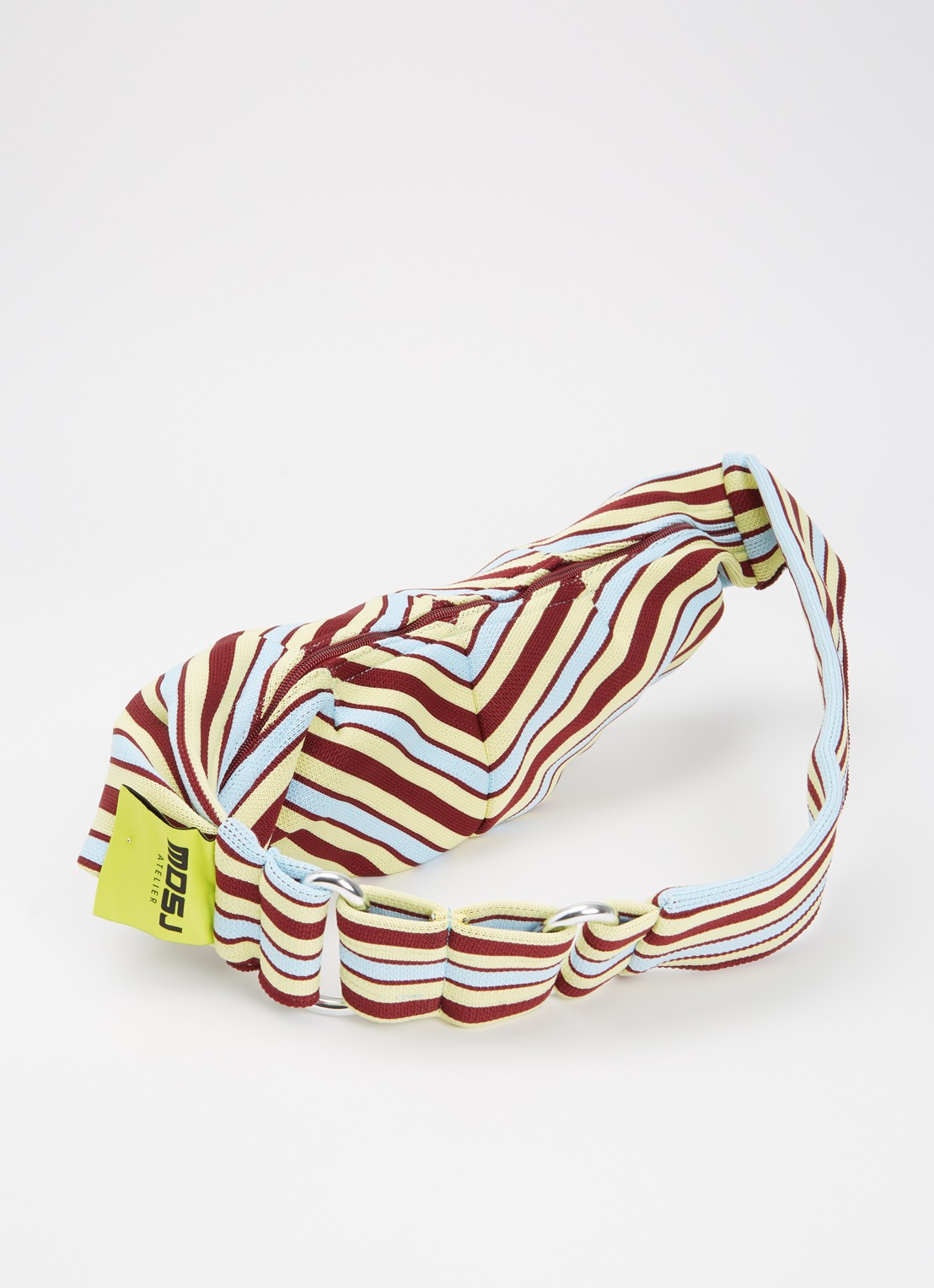 MOSJ Atelier Capri crossbodytas met verstelbare schouderriem - achterkant 4 bordeauxrood