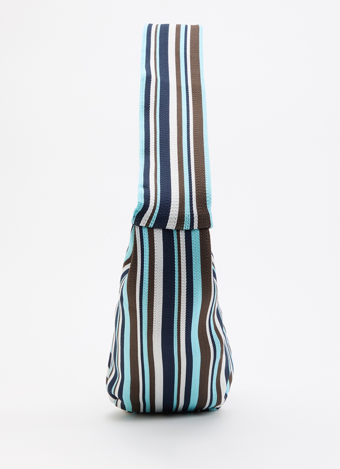 MOSJ Atelier Little Bobby City crossbodytas met streepprint en verstelbare schouderriem - detail 4 aquablauw