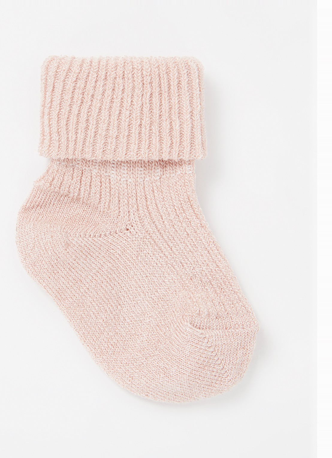 mp Denmark Babysokken met lurex - voorkant lichtroze