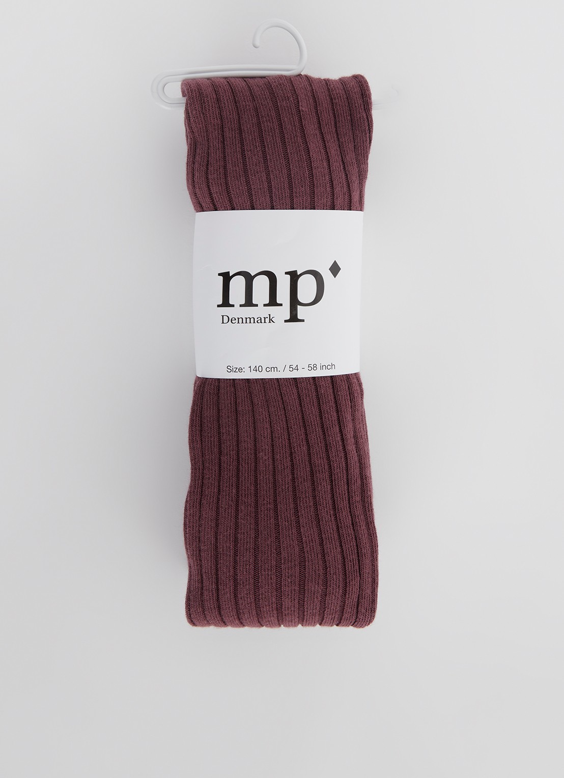 mp Denmark Ribgebreide maillot in katoenblend - voorkant 2 aubergine