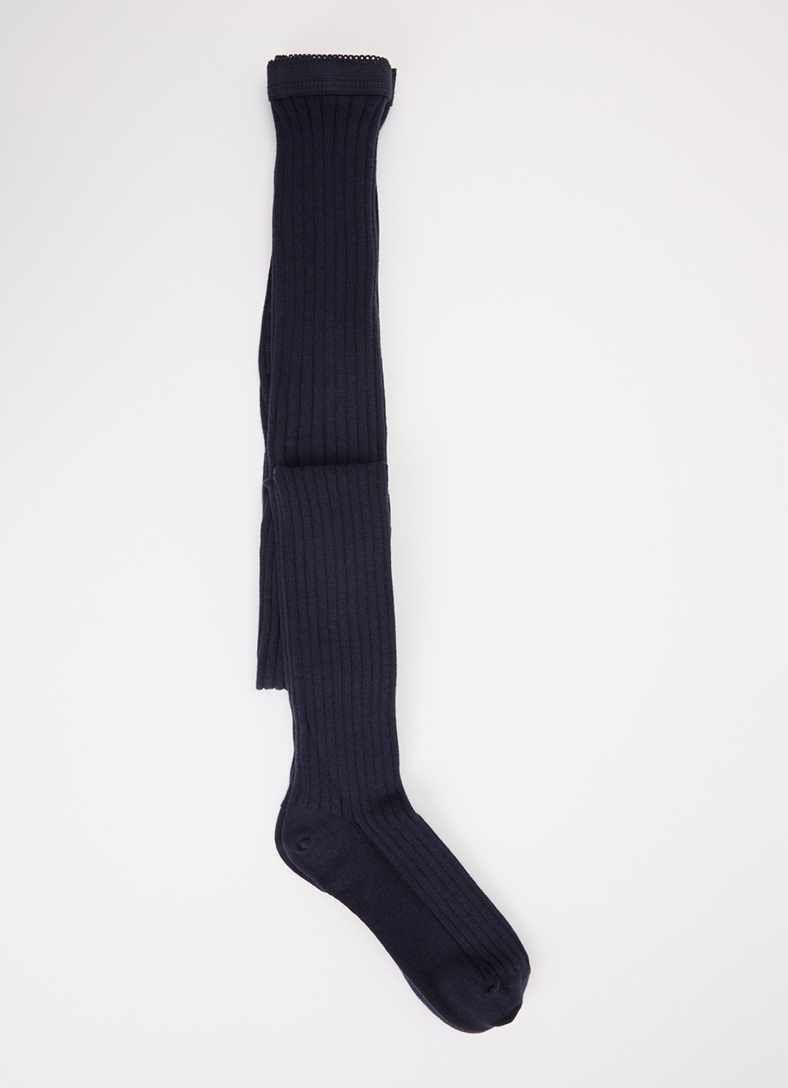 mp Denmark Ribgebreide maillot in katoenblend - detail donkerblauw