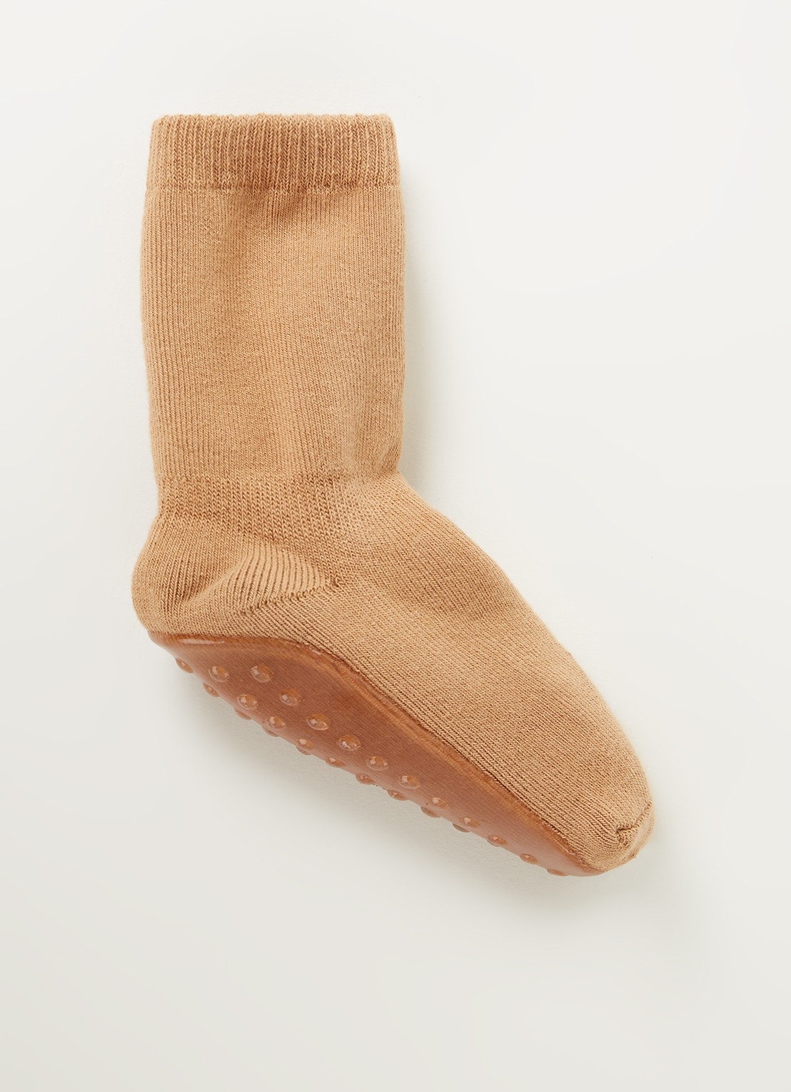 mp Denmark Sokken met anti-slip - voorkant camel
