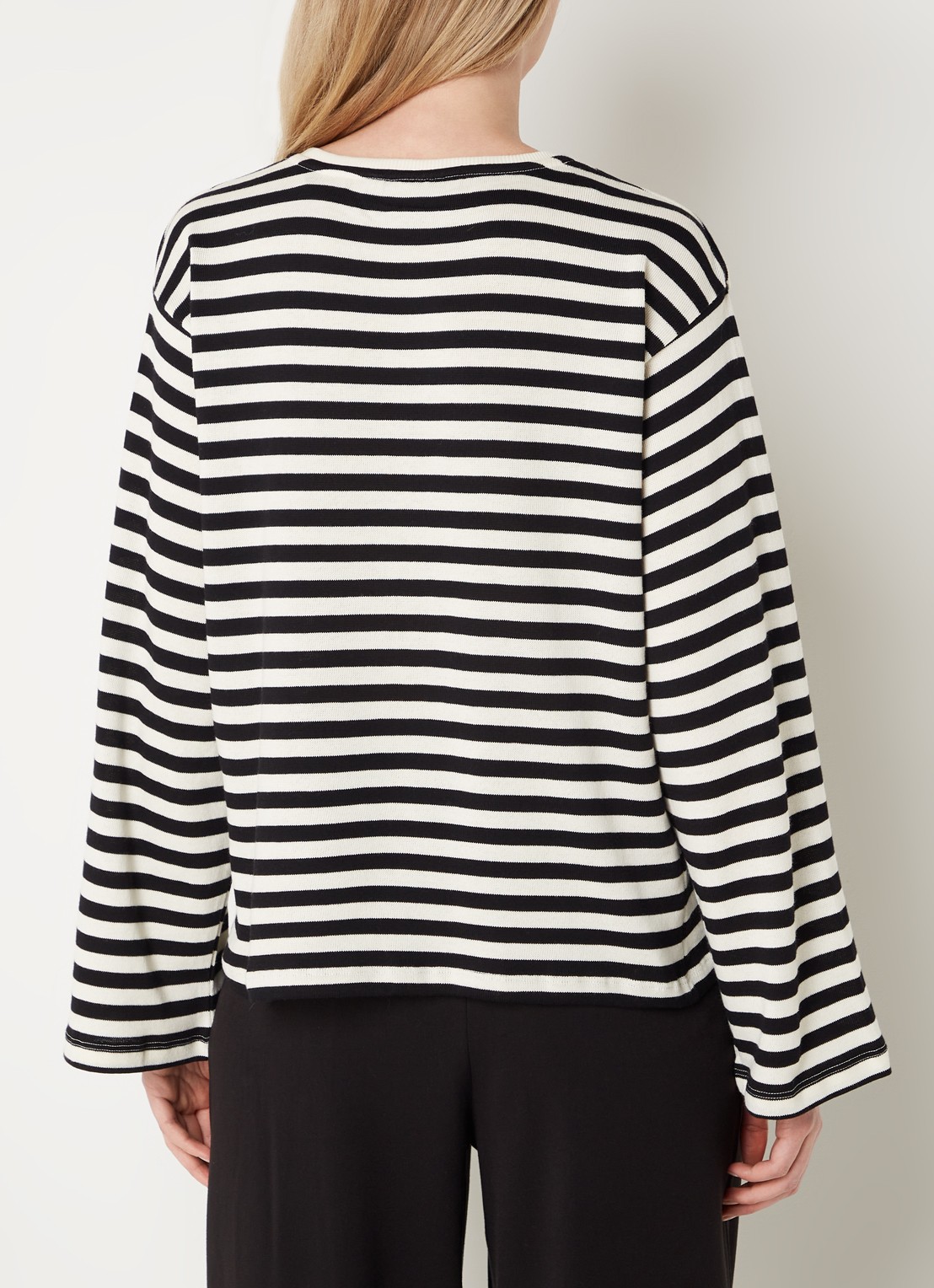 MSCH Copenhagen Bahara longsleeve met streepprint - achterkant 2 zwart