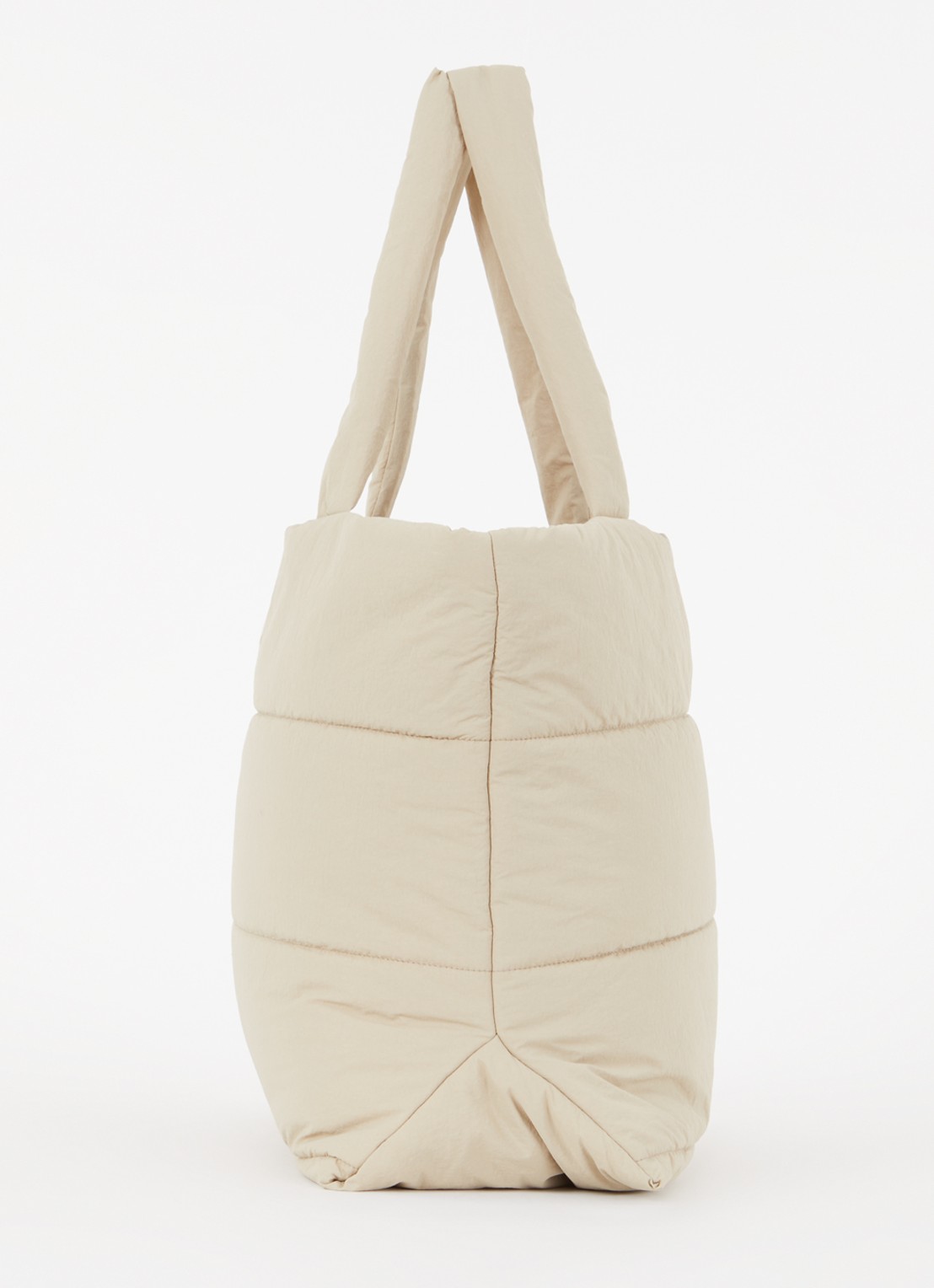 MSCH Copenhagen Gewatteerde shopper met logo - detail 4 beige