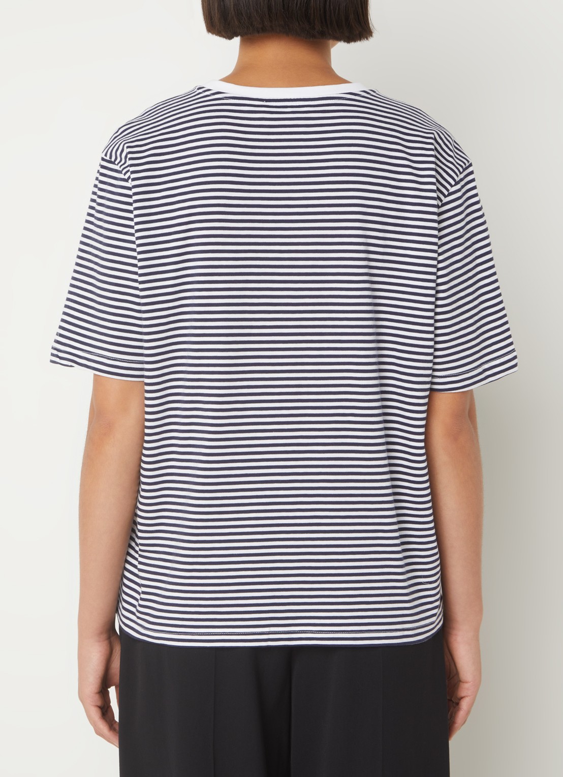 MSCH Copenhagen Hadrea T-shirt met streepprint - achterkant zwart
