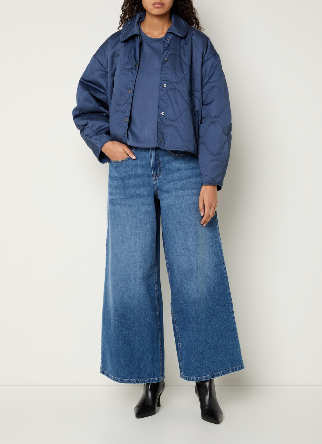 MSCH Copenhagen MISCHChista jack met steekzakken - voorkant 2 blauw