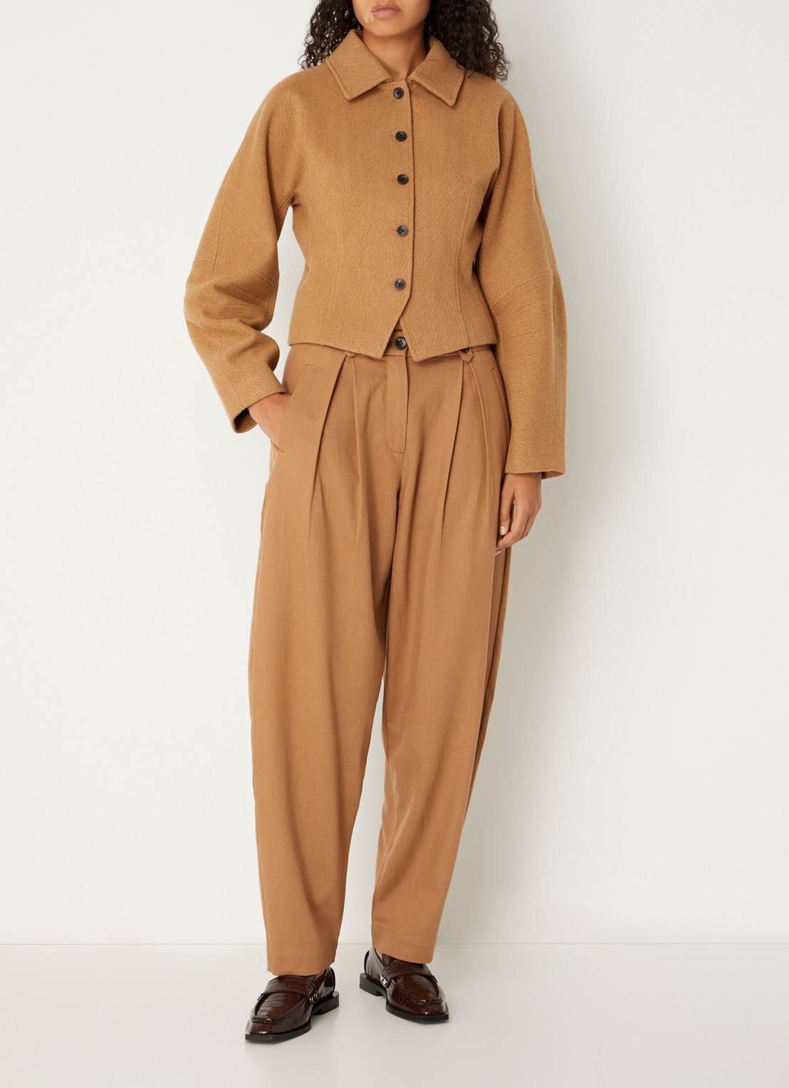 MSCH Copenhagen MMEsmeralda jack in wolblend - voorkant 3 camel