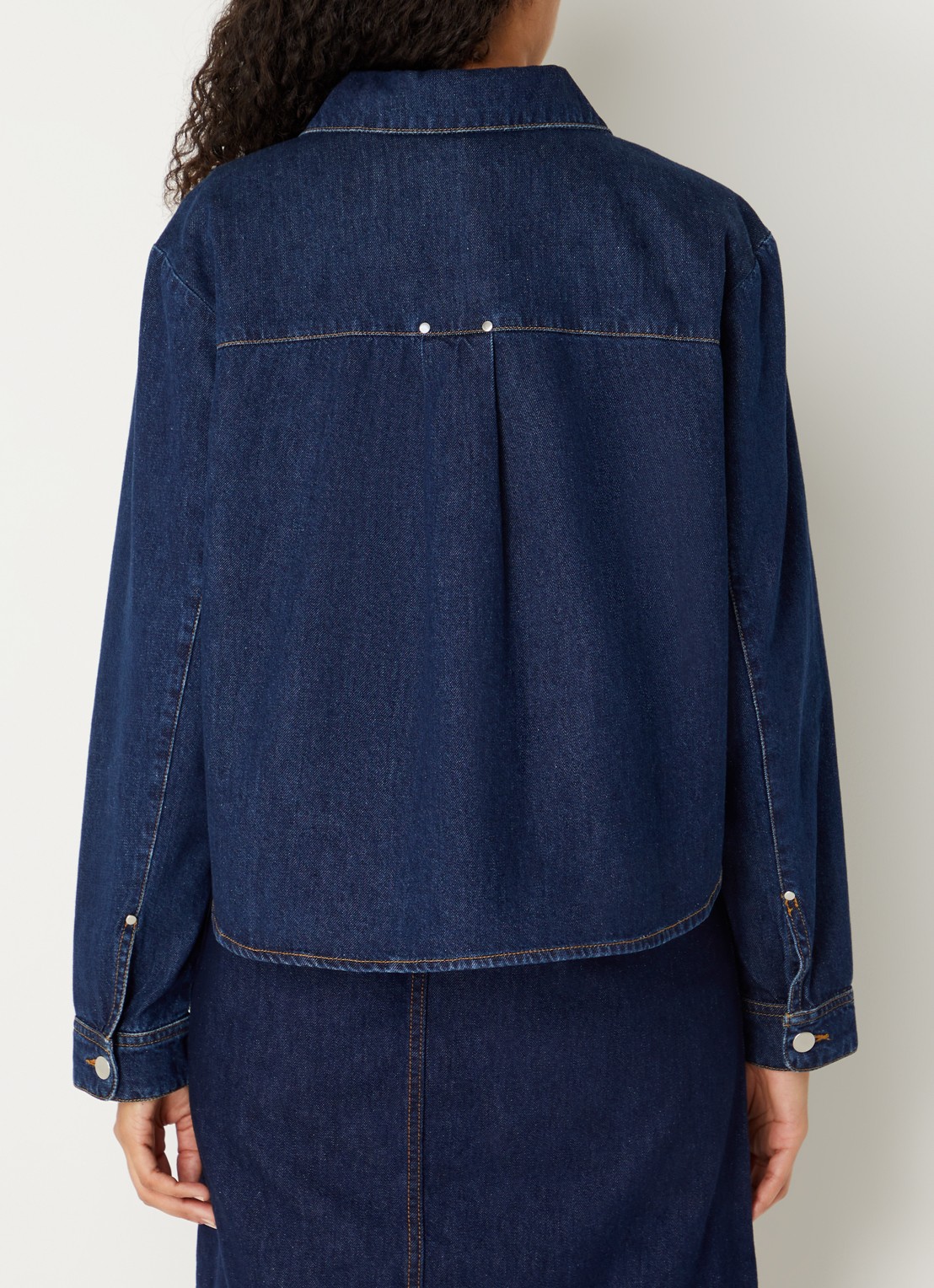 MSCH Copenhagen MSCHAdna blouse van denim - achterkant 4 indigo