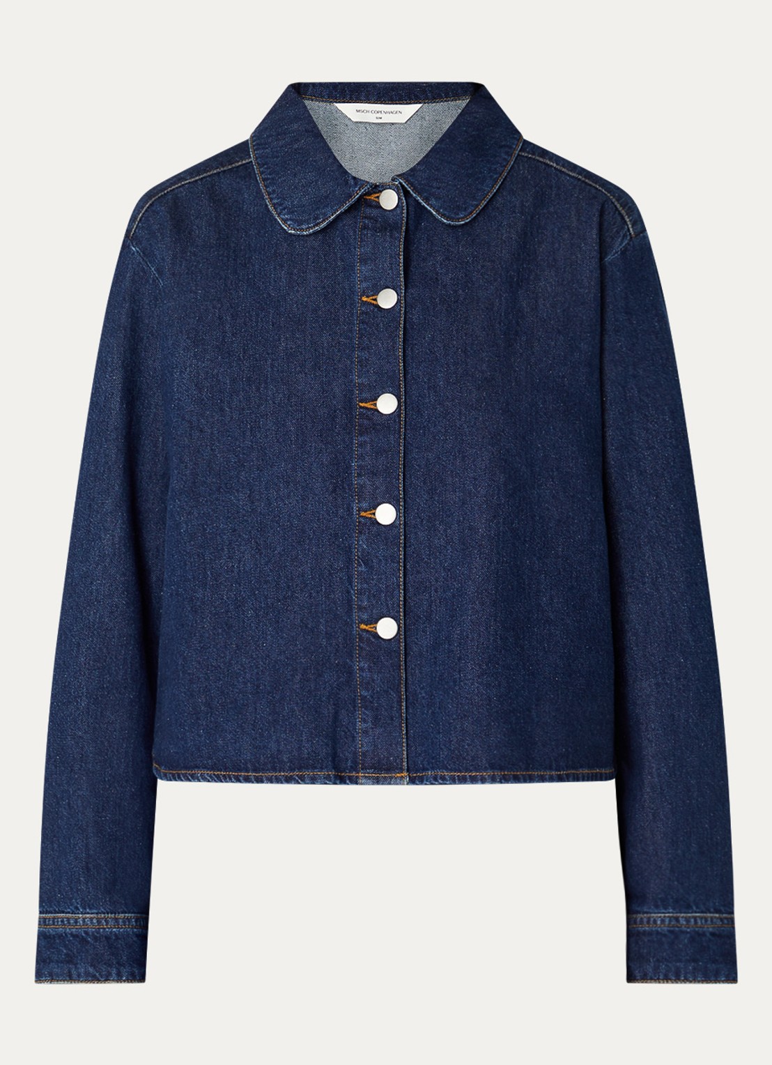 MSCH Copenhagen MSCHAdna blouse van denim - voorkant 2 indigo