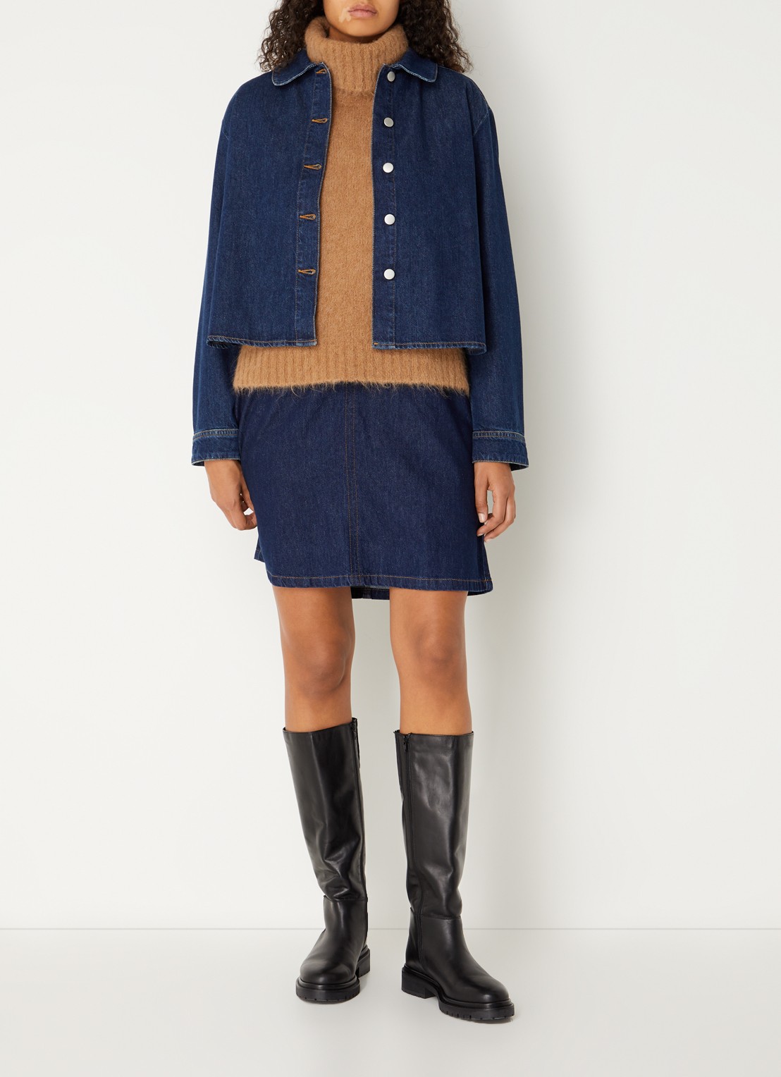MSCH Copenhagen MSCHAdna blouse van denim - voorkant 3 indigo