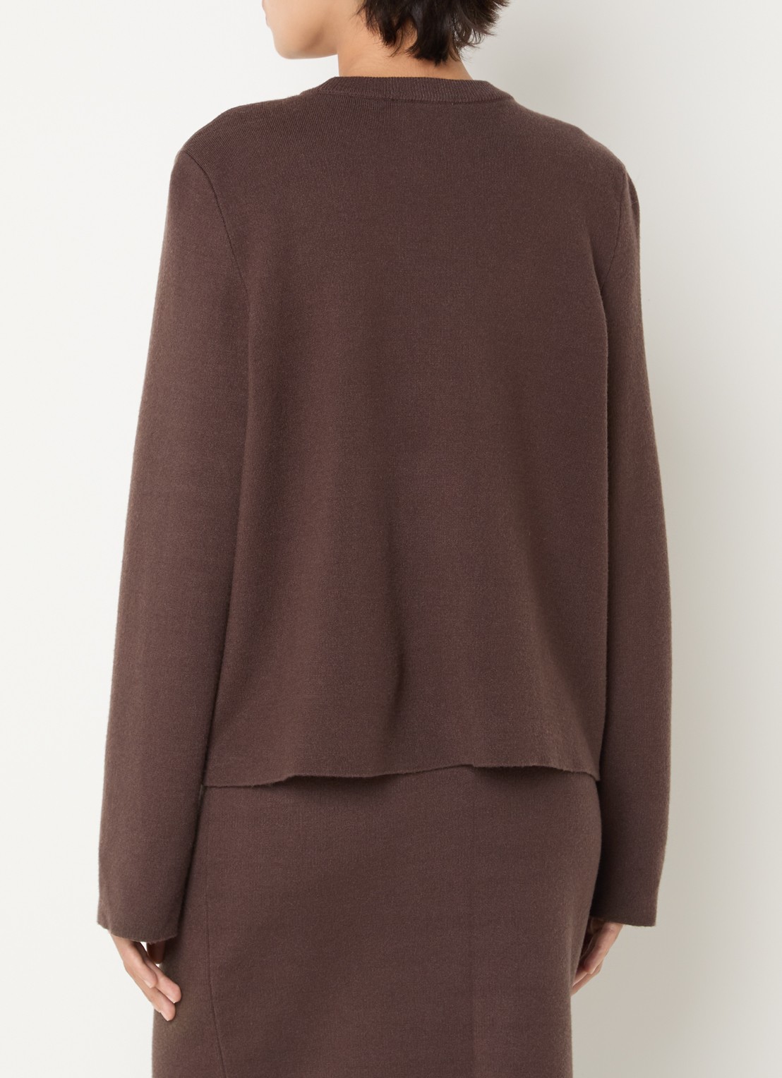 MSCH Copenhagen MSCHAgatha East fijngebreide pullover met ronde hals - achterkant bruin