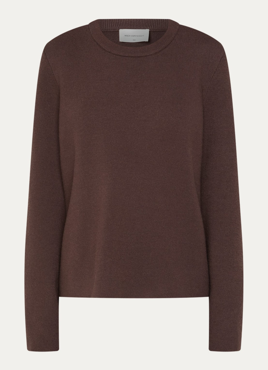 MSCH Copenhagen MSCHAgatha East fijngebreide pullover met ronde hals - voorkant 2 bruin