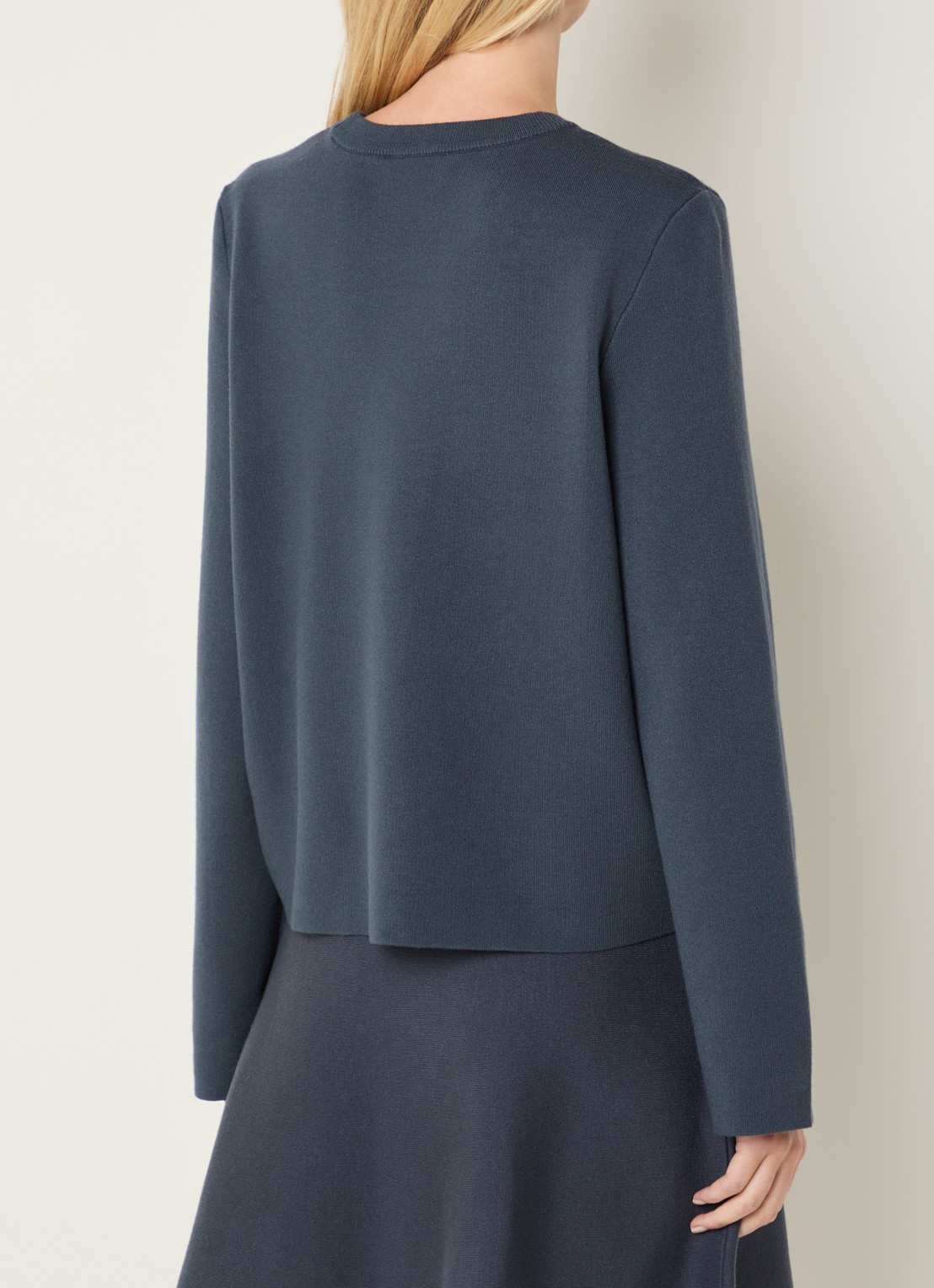 MSCH Copenhagen MSCHAgatha East fijngebreide pullover met ronde hals - achterkant 4 indigo