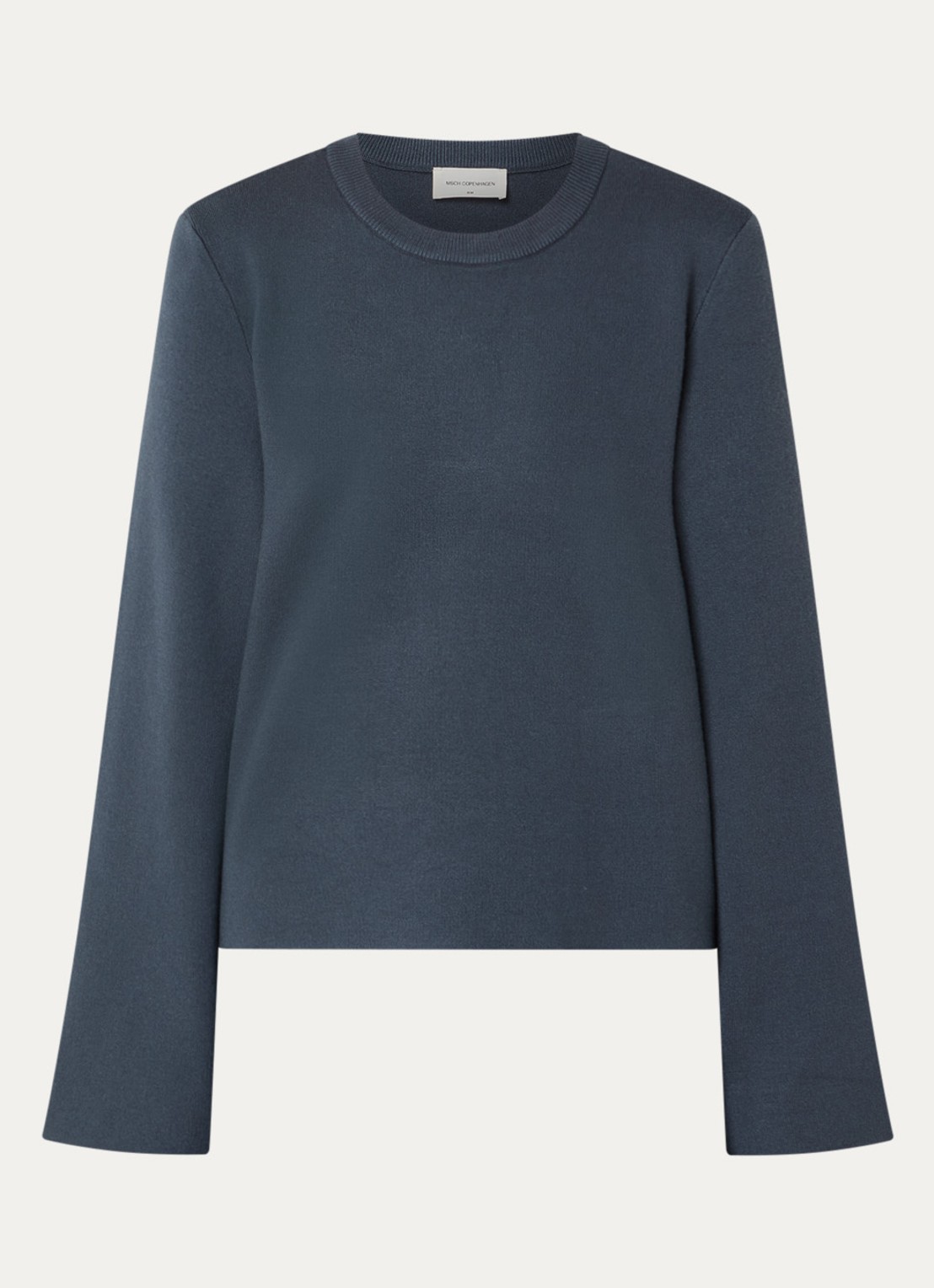 MSCH Copenhagen MSCHAgatha East fijngebreide pullover met ronde hals - voorkant indigo