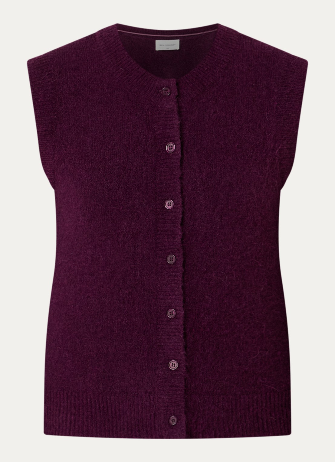 MSCH Copenhagen MSCHBondie Hope fijngebreid gilet in alpaca wolblend - voorkant 3 paars