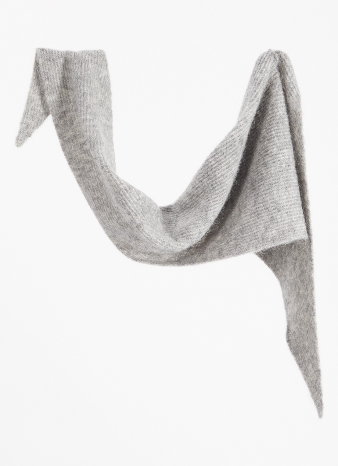 MSCH Copenhagen MSCHBondie Hope sjaal in alpaca wolblend 140 x 50 cm - detail 2 grijs