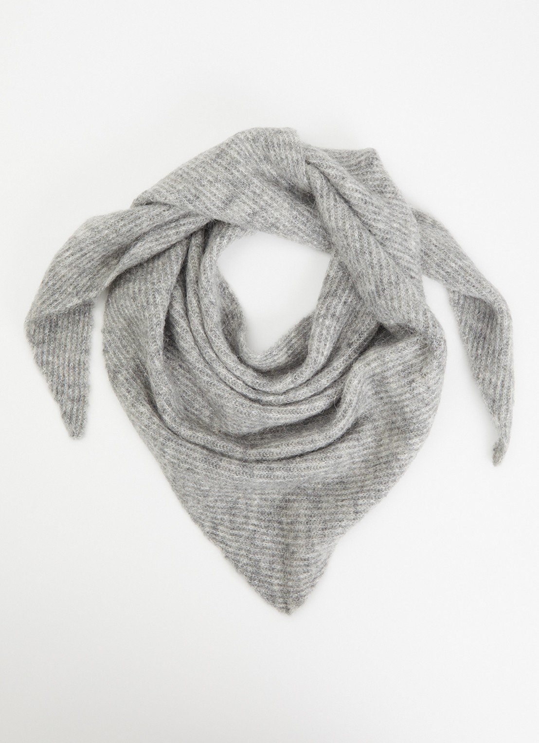 MSCH Copenhagen MSCHBondie Hope sjaal in alpaca wolblend 140 x 50 cm - voorkant grijs