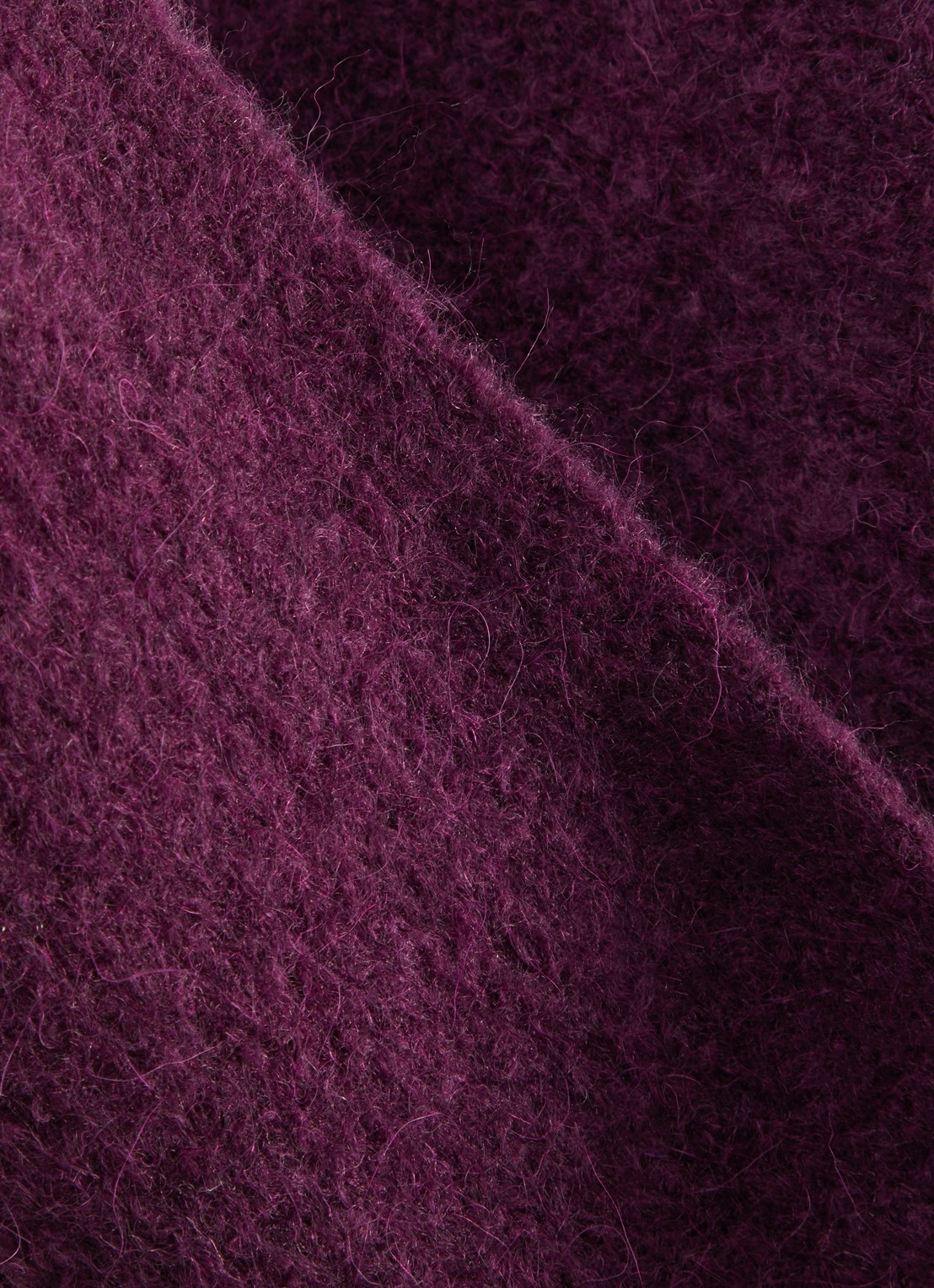 MSCH Copenhagen MSCHBondie Hope sjaal in alpaca wolblend 140 x 50 cm - detail 2 aubergine