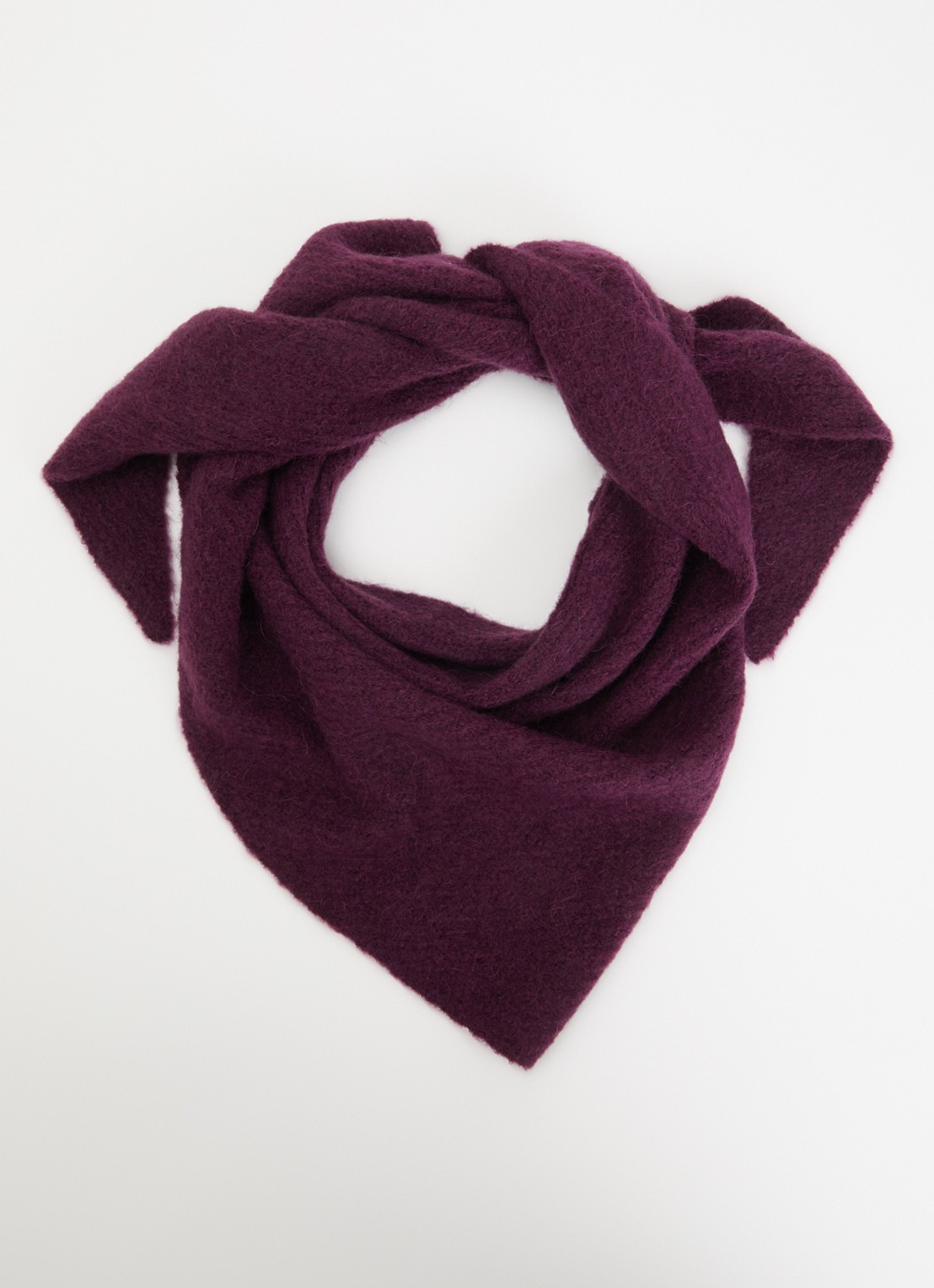 MSCH Copenhagen MSCHBondie Hope sjaal in alpaca wolblend 140 x 50 cm - voorkant 3 aubergine