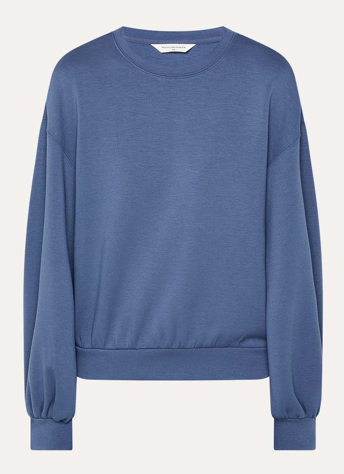 MSCH Copenhagen MSCHBrionna sweater met ballonmouwen - voorkant 2 blauw