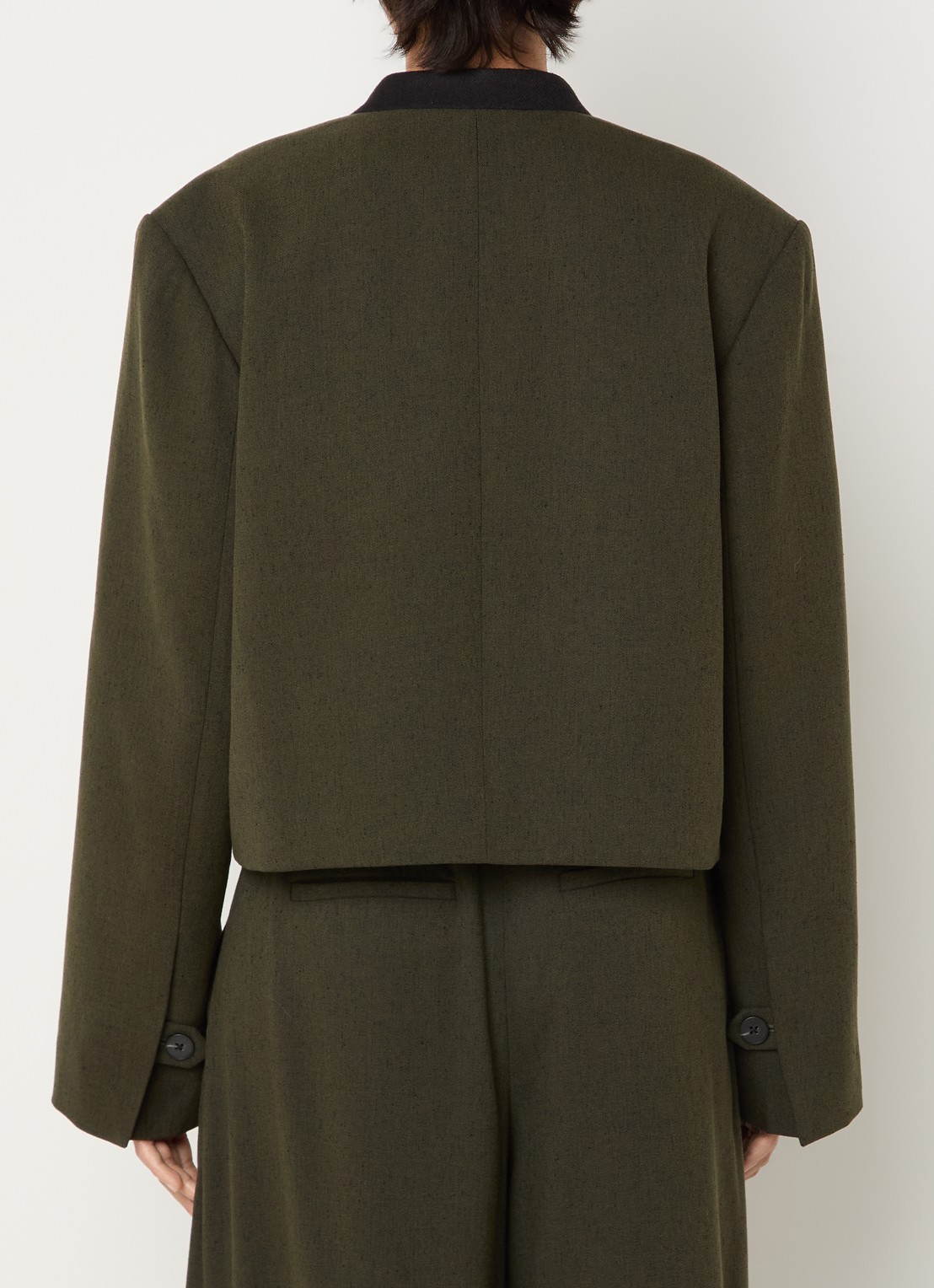 MSCH Copenhagen MSCHCabri cropped blazer - achterkant 4 groen