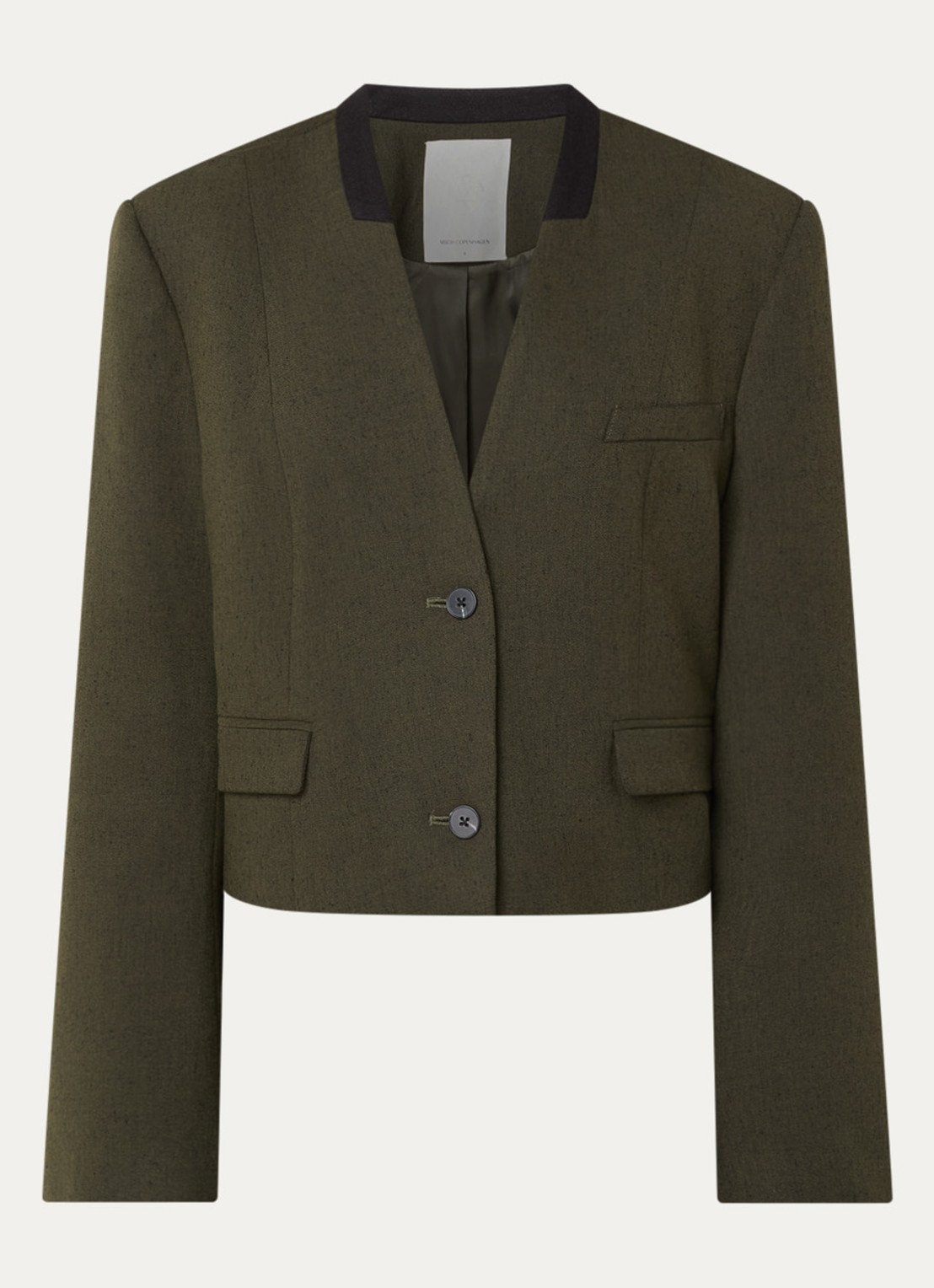 MSCH Copenhagen MSCHCabri cropped blazer - voorkant 2 groen