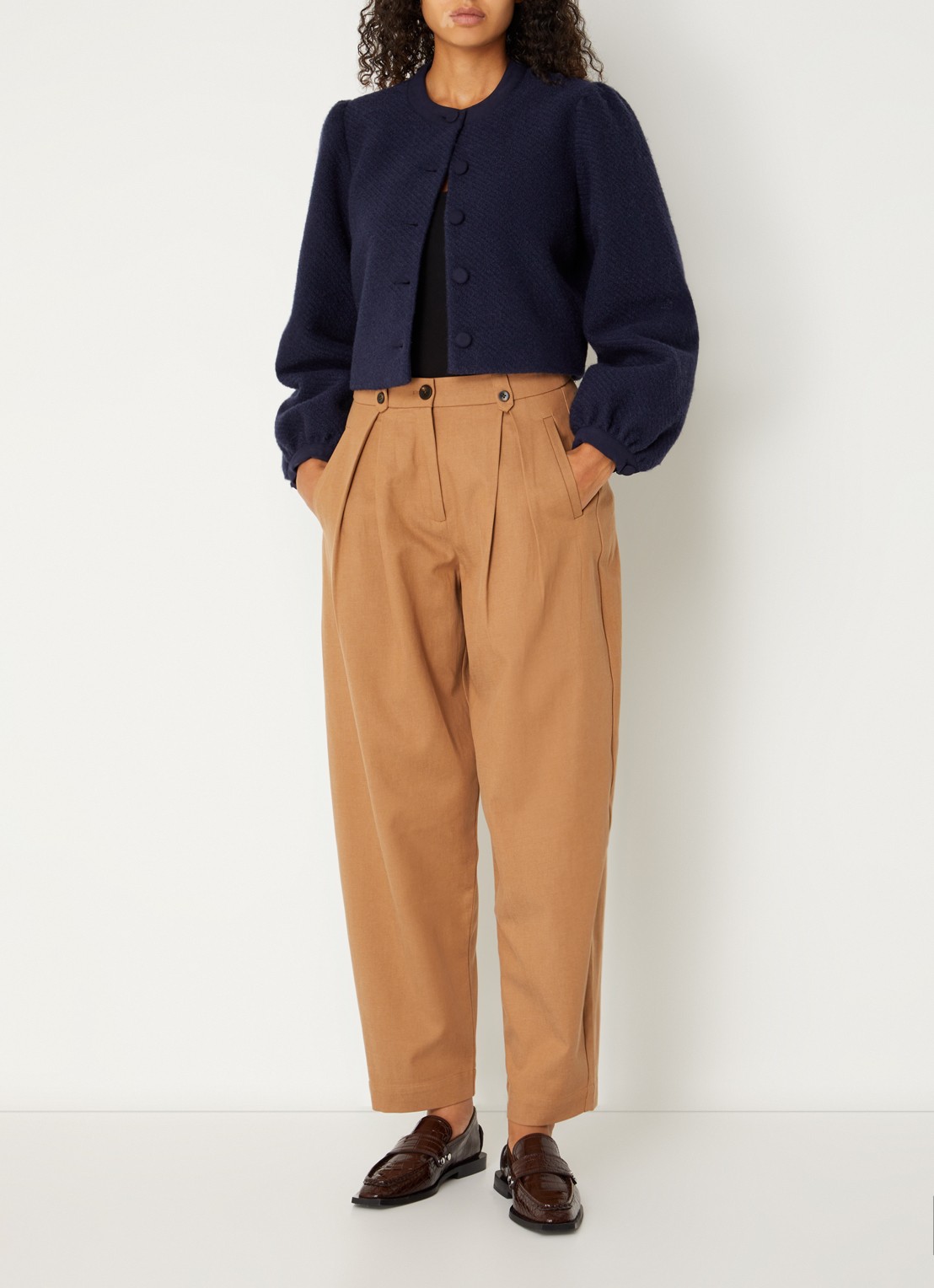 MSCH Copenhagen Mschdazzle jack in wolblend - voorkant 2 donkerblauw