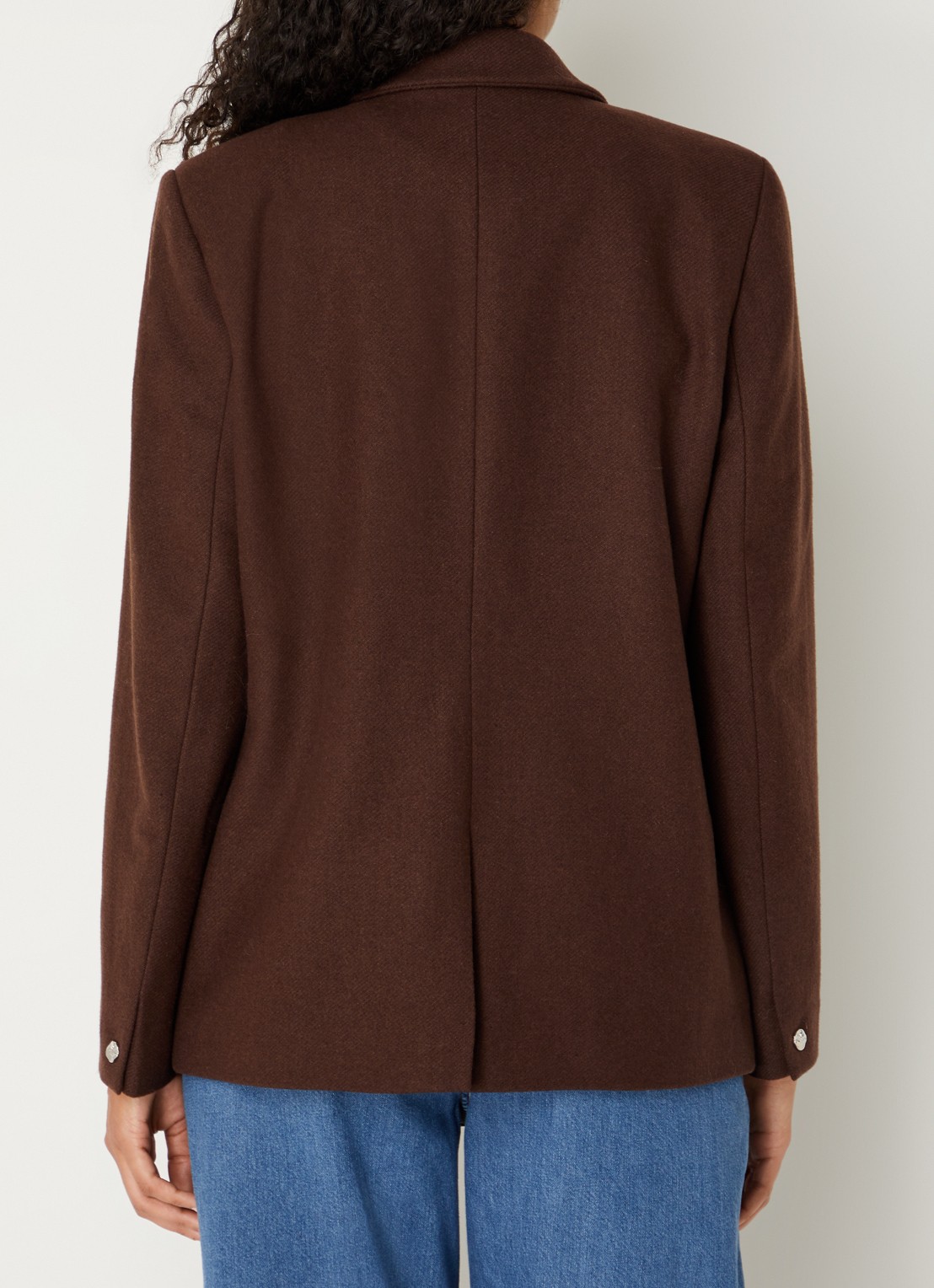 MSCH Copenhagen MSCHElliot blazer in wolblend met klepzakken - achterkant 4 bruin