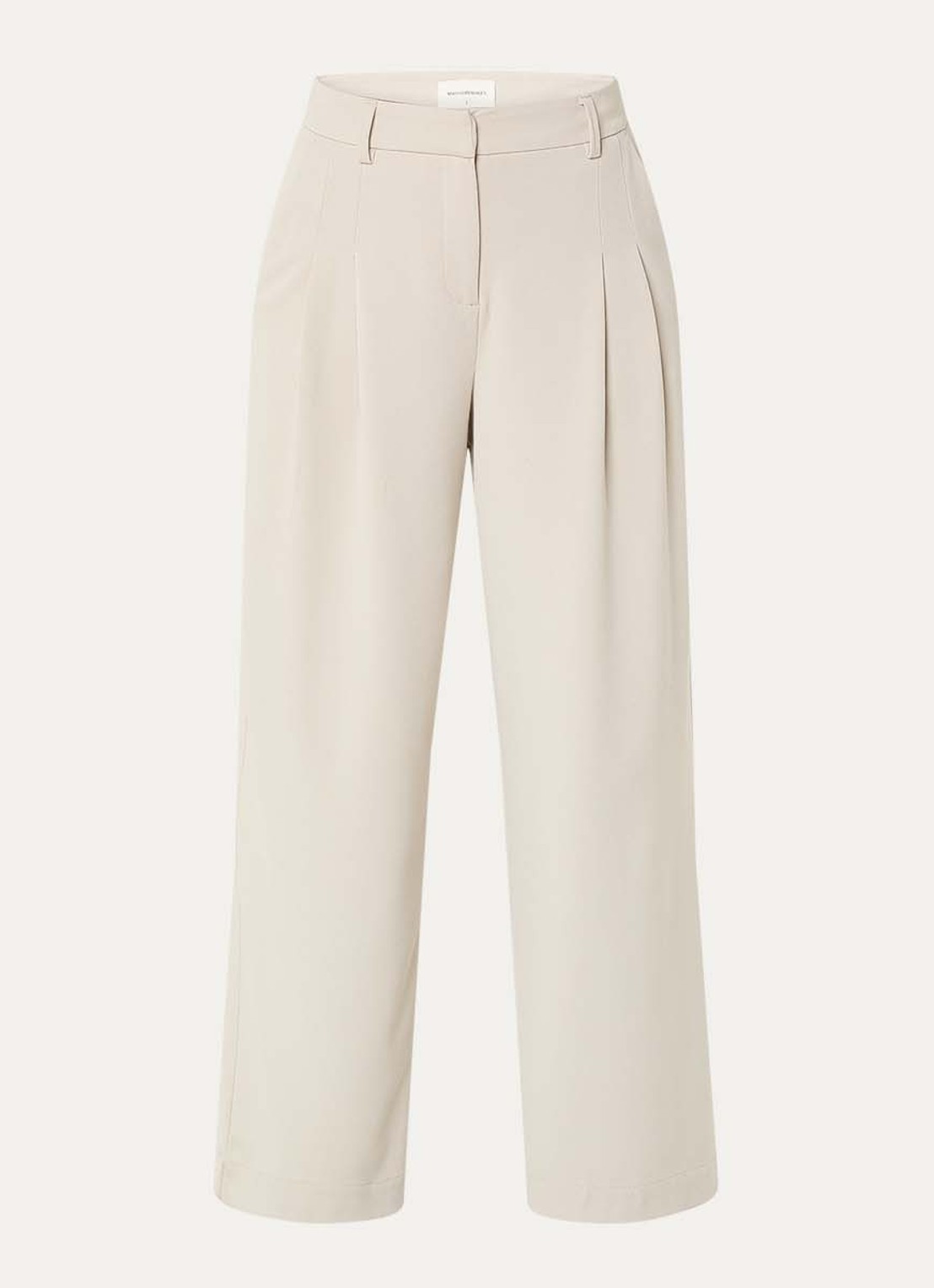 MSCH Copenhagen MSCHHenrika high waist loose fit pantalon met steekzakken - voorkant 2 beige