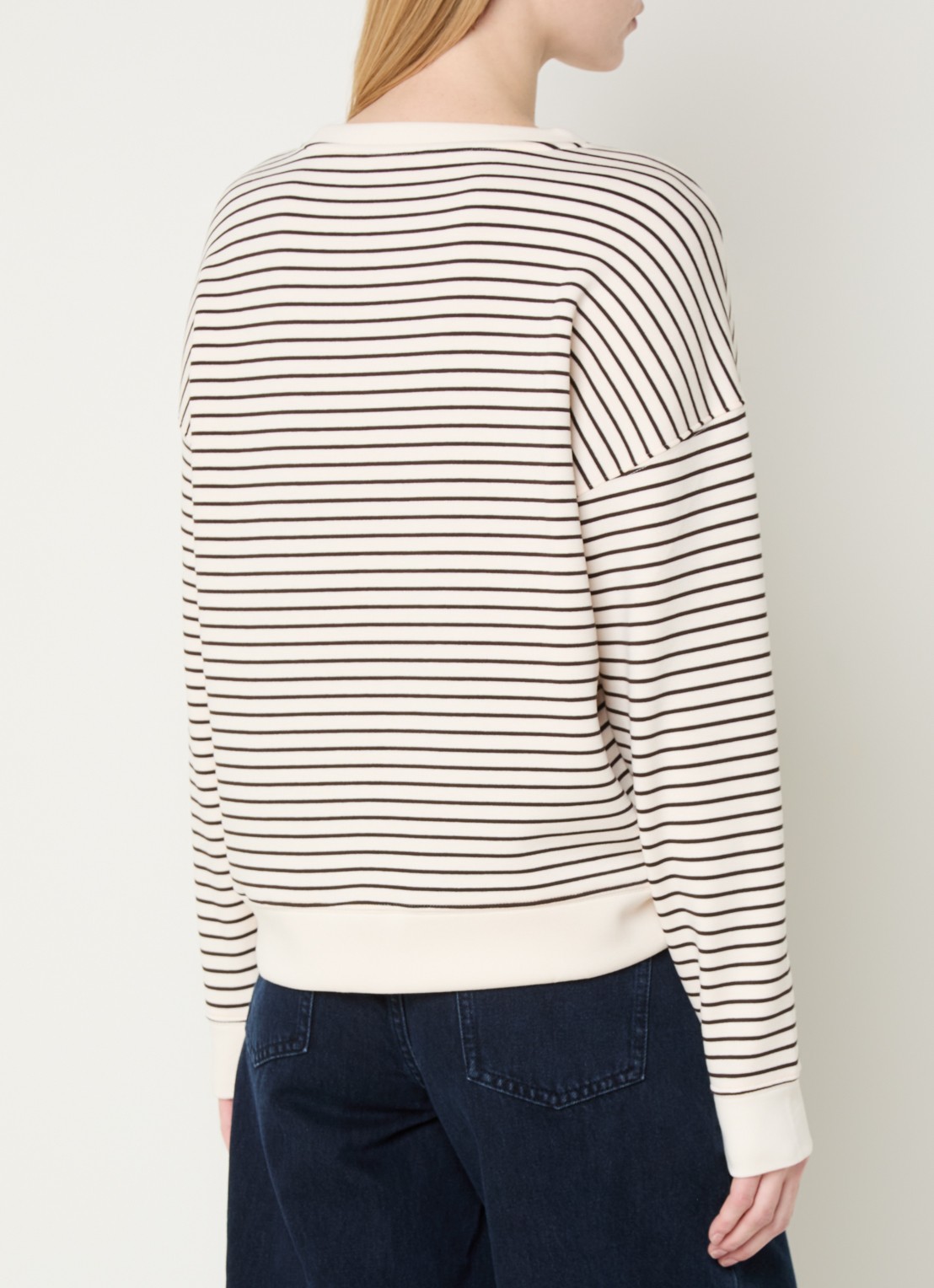 MSCH Copenhagen MSCHHima sweater met streepprint - achterkant 4 gebroken wit