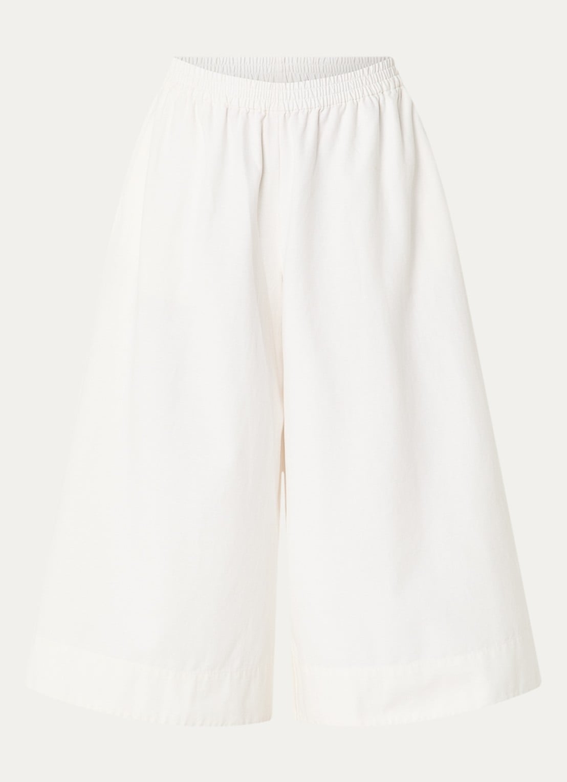 MSCH Copenhagen MSCHJosilyn high waist wide fit culotte met steekzakken - voorkant 3 wit