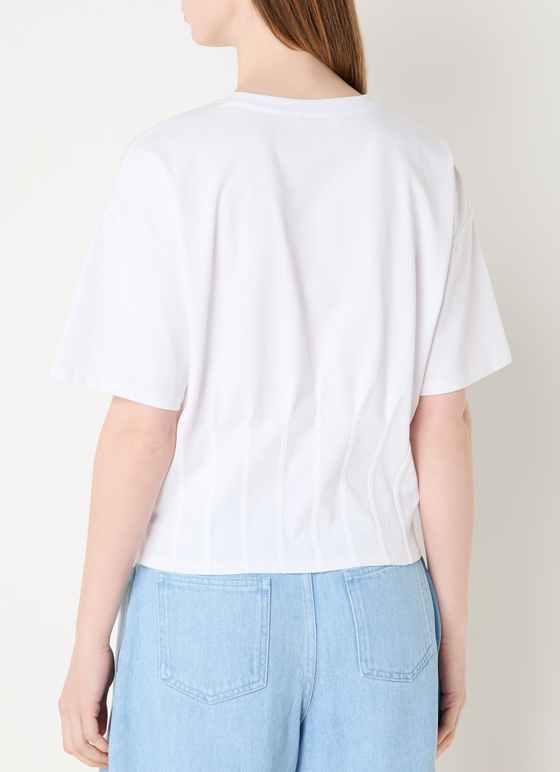 MSCH Copenhagen MSCHKadance T-shirt met plooidetail - achterkant 4 wit