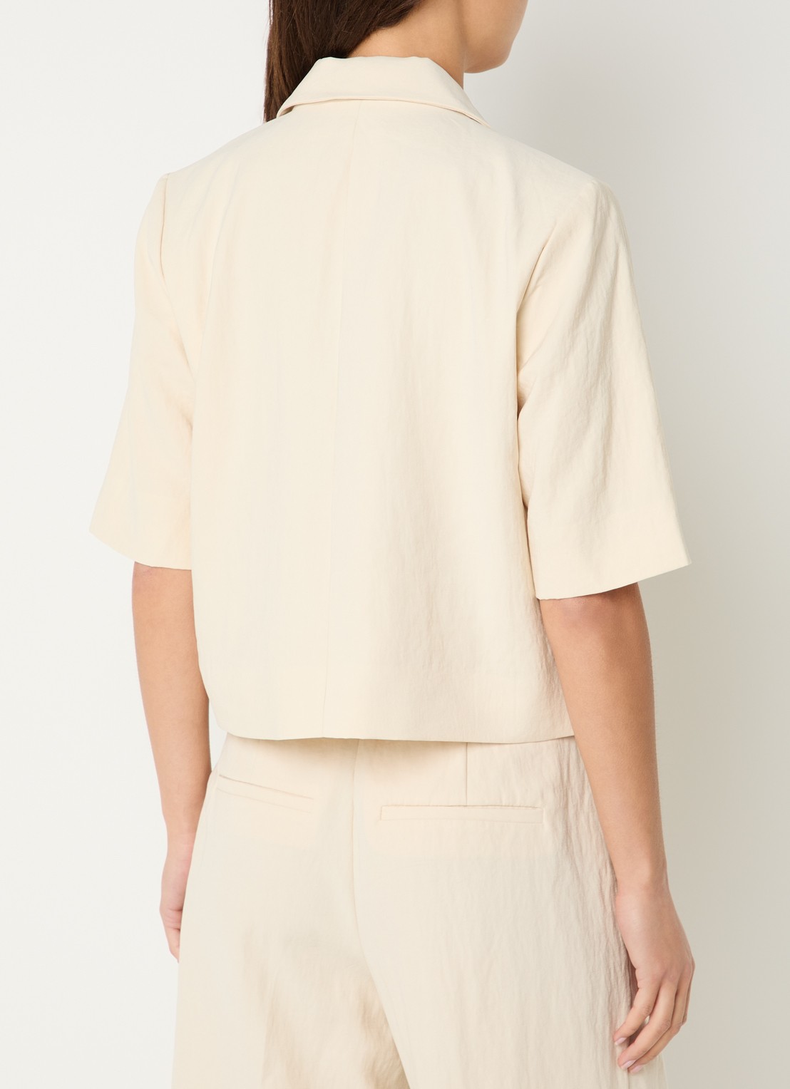 MSCH Copenhagen MSCHKeeley blouse met klepzakken - achterkant beige
