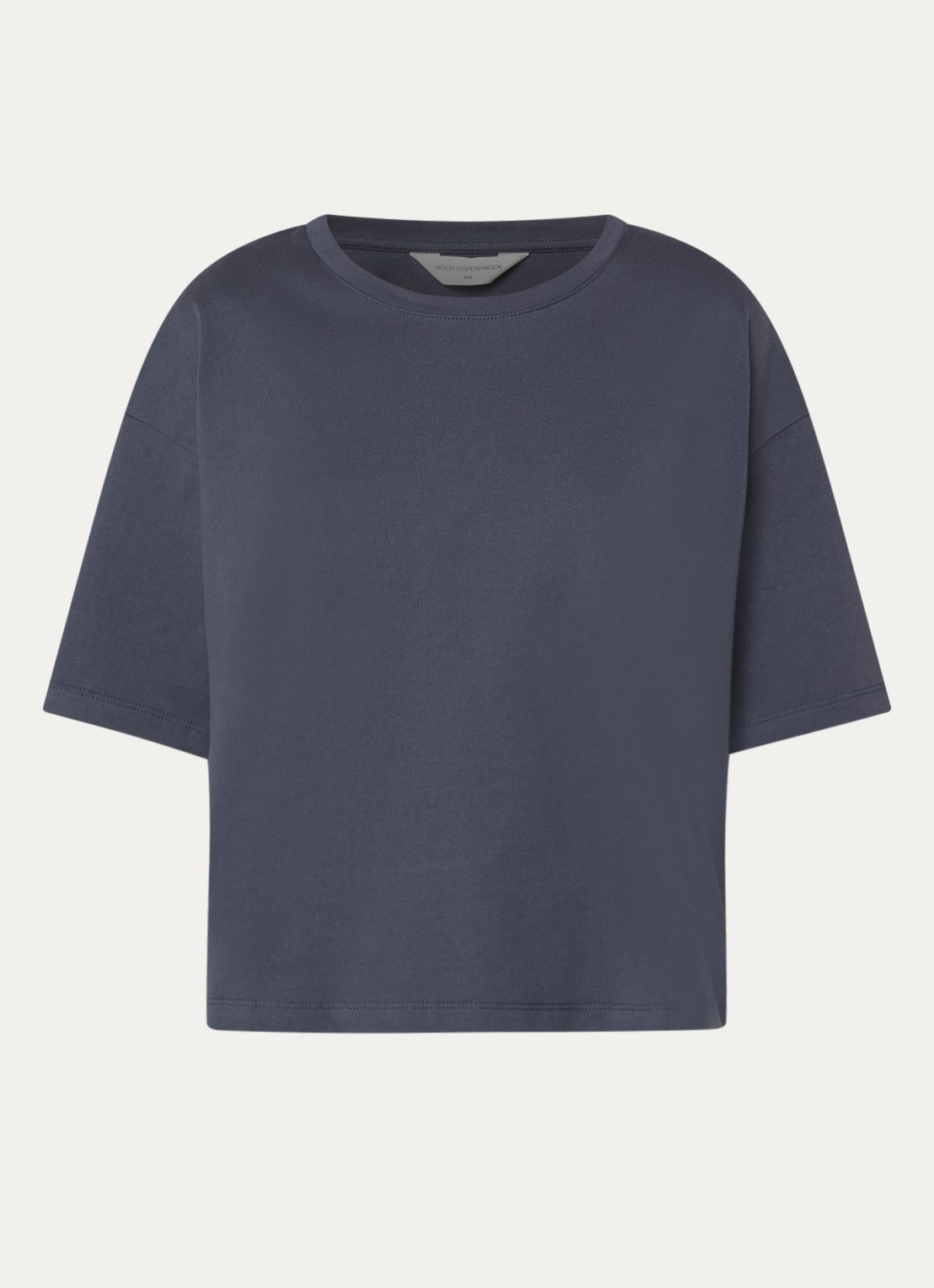 MSCH Copenhagen MSCHLeana T-shirt met ronde hals - voorkant 3 staalblauw