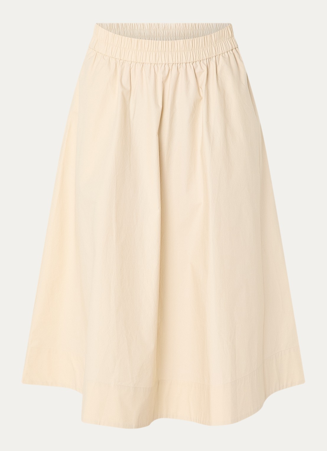 MSCH Copenhagen MSCHLenna midi A-lijn rok  - voorkant 2 beige