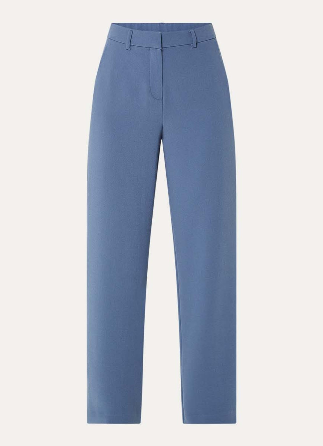 MSCH Copenhagen MSCHMacy high waist wide fit pantalon met steekzakken - voorkant staalblauw