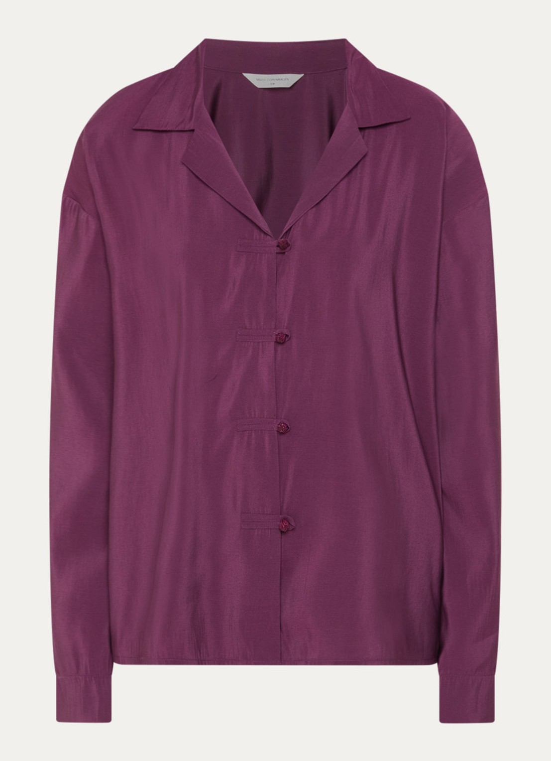 MSCH Copenhagen MSCHMarike blouse van satijn - voorkant 2 paars