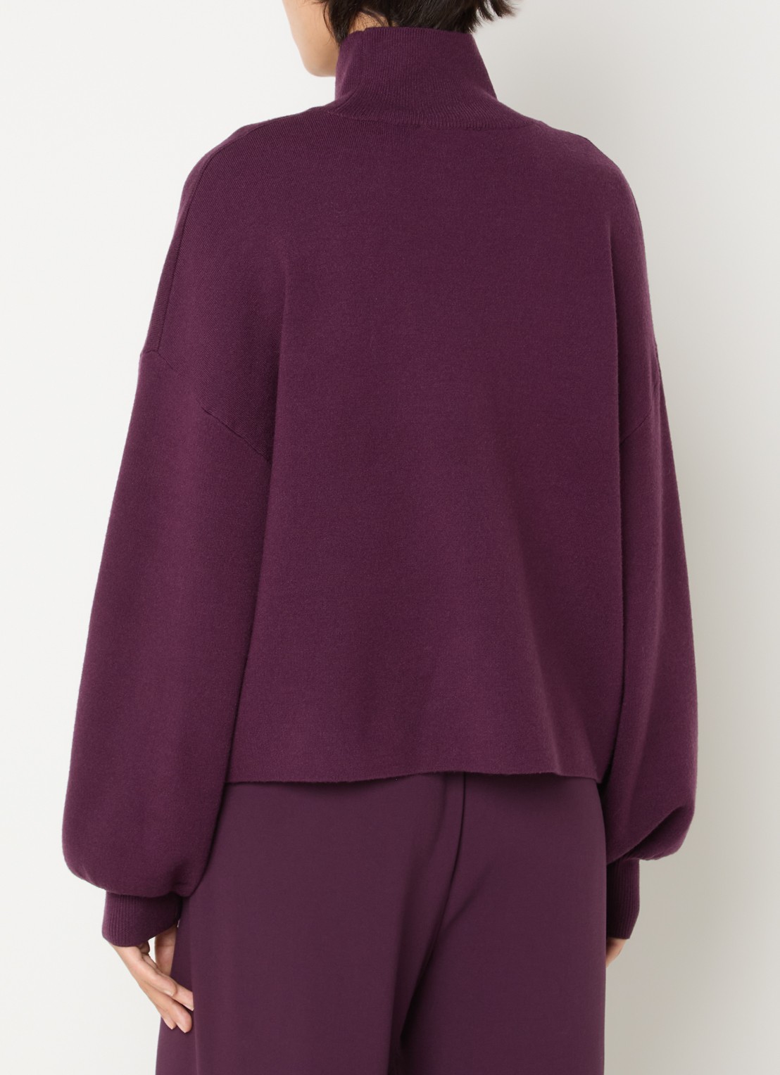 MSCH Copenhagen MSCHMercy fijngebreide pullover met opstaande kraag - achterkant paars