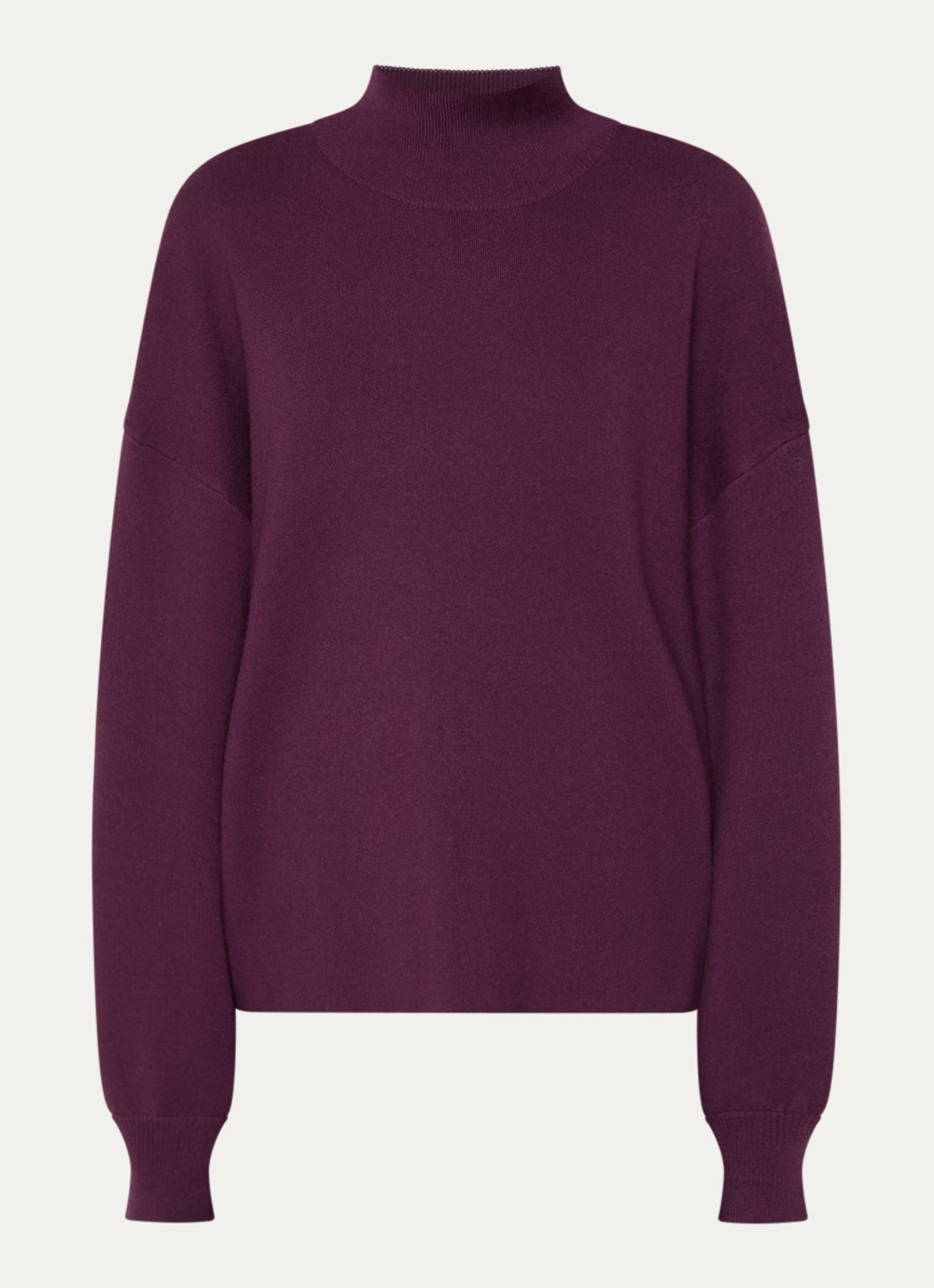 MSCH Copenhagen MSCHMercy fijngebreide pullover met opstaande kraag - voorkant 2 paars