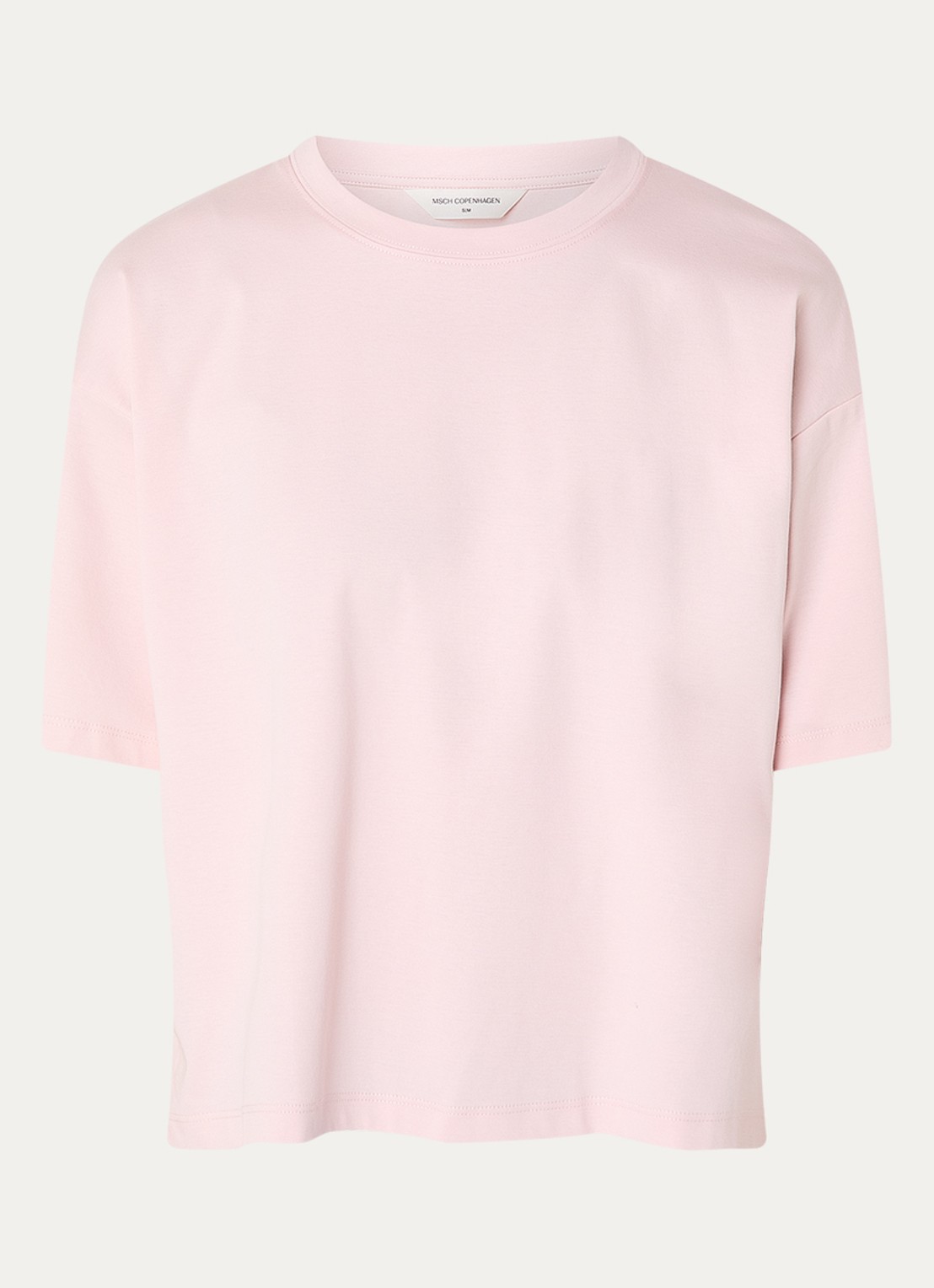 MSCH Copenhagen MSCHMoa T-shirt met split - voorkant lichtroze