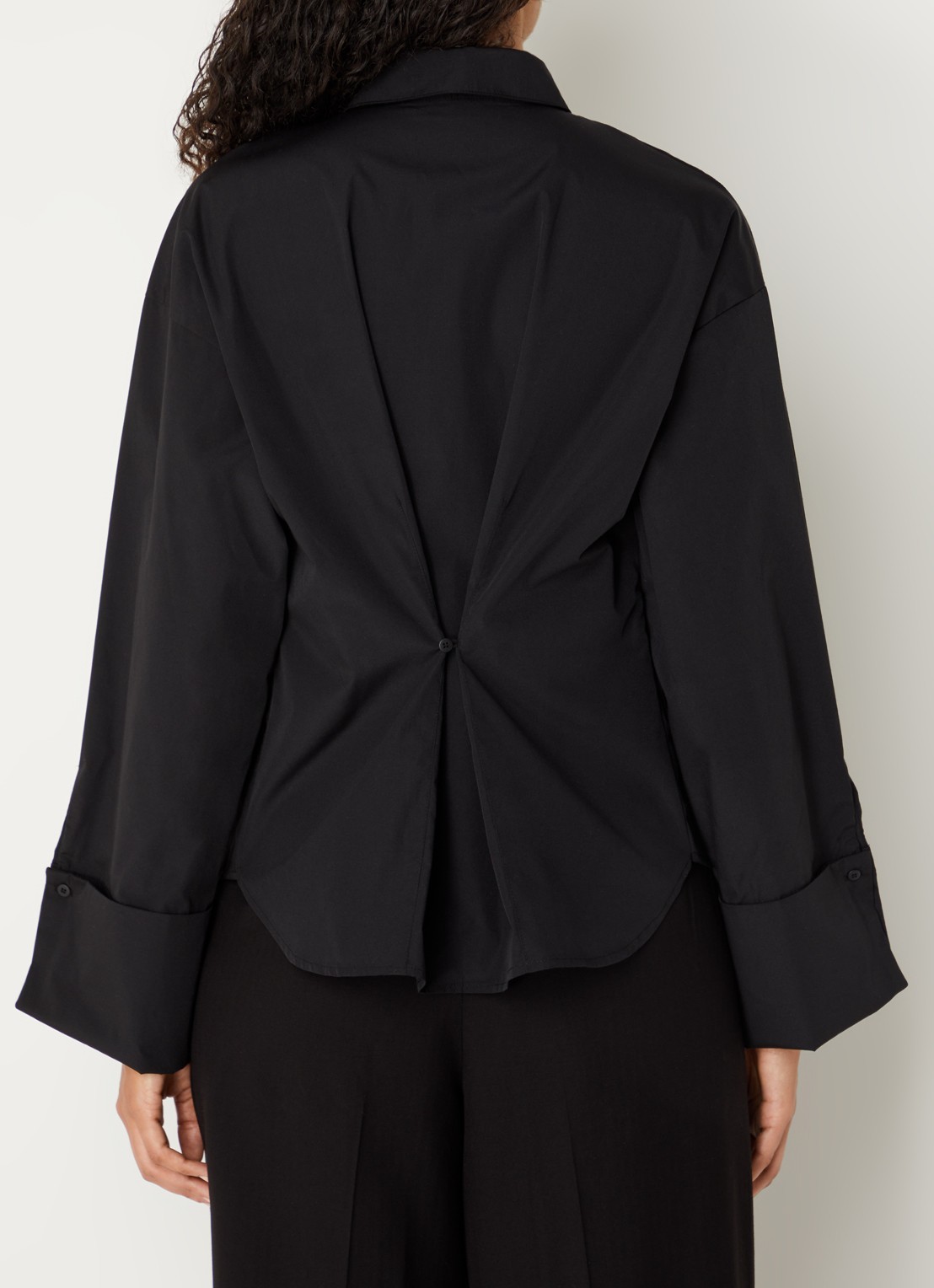 MSCH Copenhagen Mschnatalia blouse met knoopdetail - achterkant 2 zwart