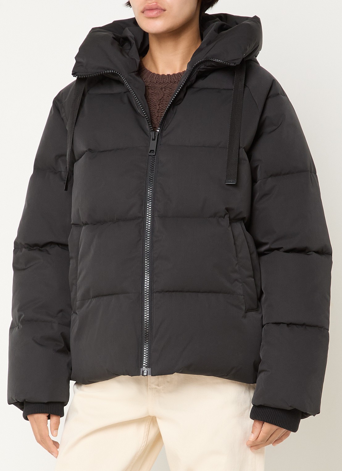MSCH Copenhagen MSCHPavinaria puffer jack met steekzakken en capuchon - detail 3 zwart