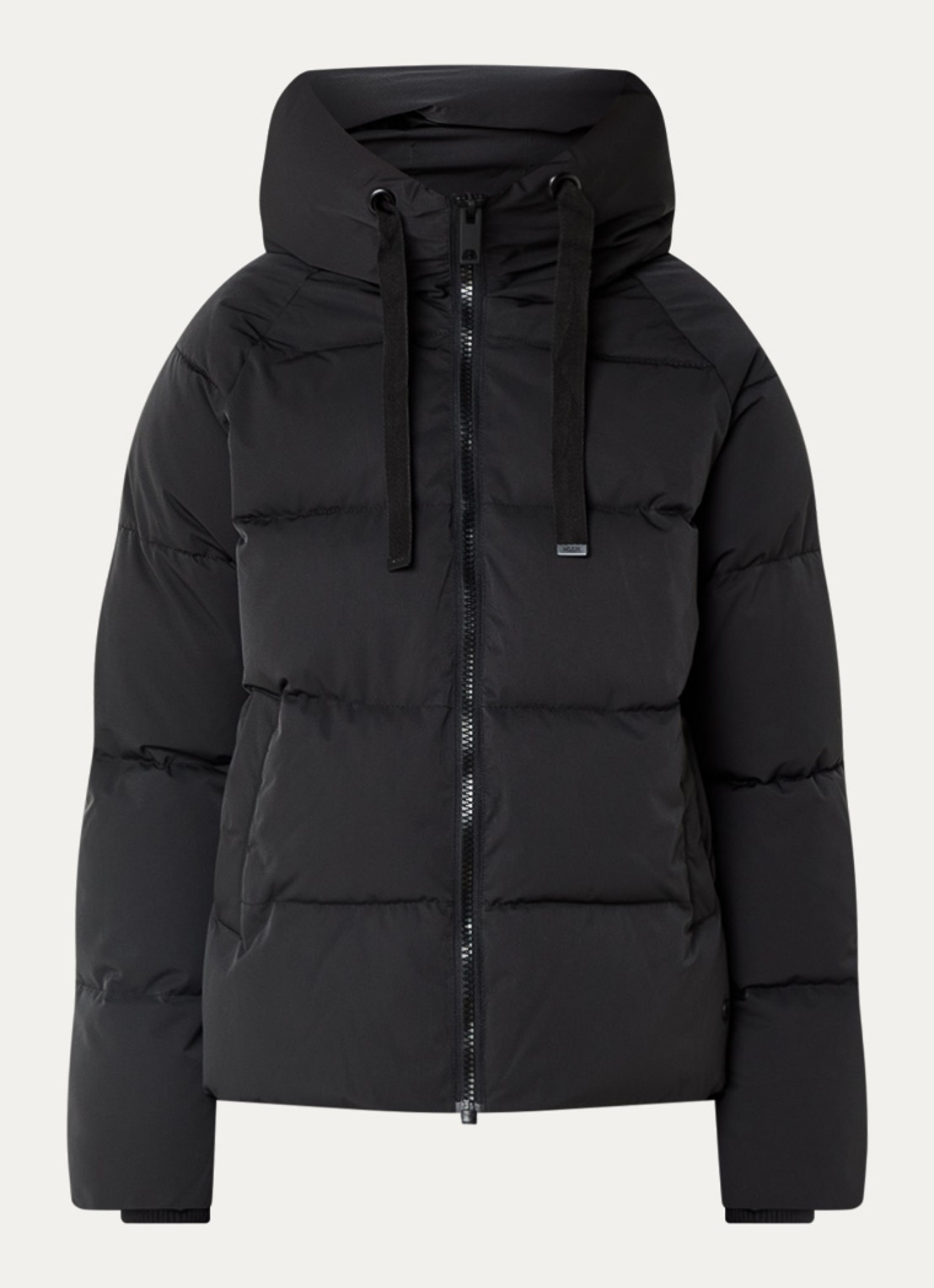 MSCH Copenhagen MSCHPavinaria puffer jack met steekzakken en capuchon - voorkant zwart