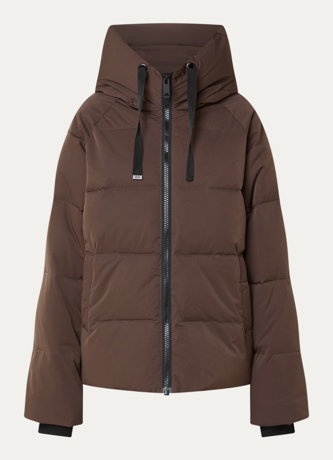 MSCH Copenhagen MSCHPavinaria puffer jack met steekzakken en capuchon - voorkant bruin