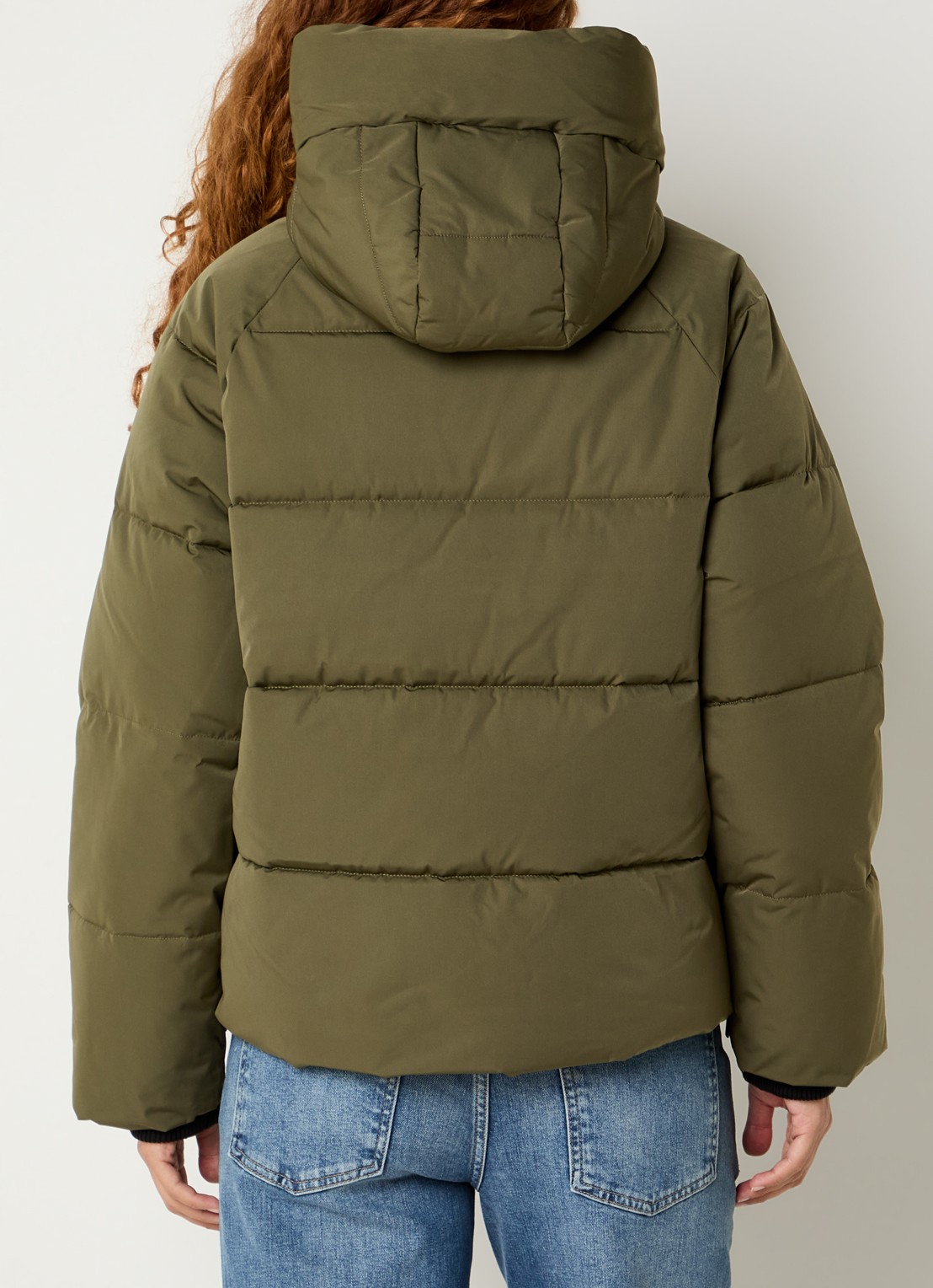 MSCH Copenhagen MSCHPavinaria puffer jack met steekzakken en capuchon - achterkant 3 groen