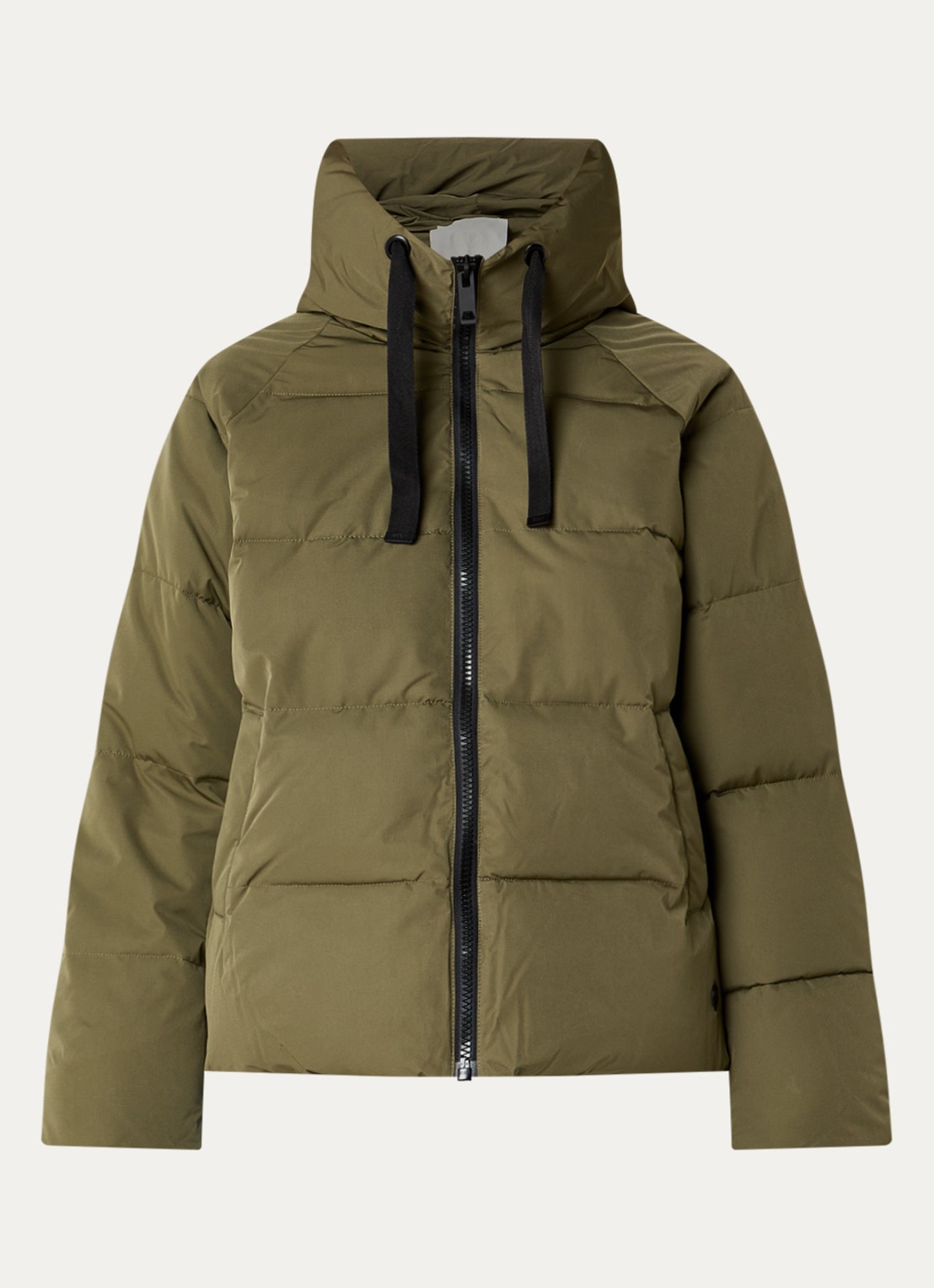 MSCH Copenhagen MSCHPavinaria puffer jack met steekzakken en capuchon - voorkant groen