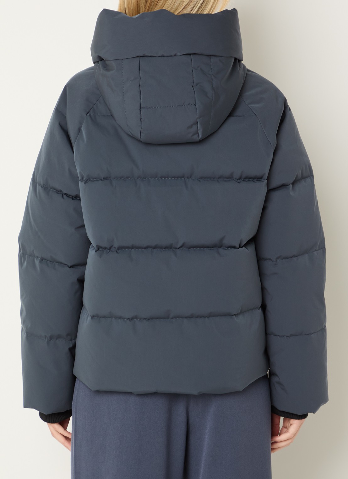 MSCH Copenhagen MSCHPavinaria puffer jack met steekzakken en capuchon - achterkant 4 staalblauw