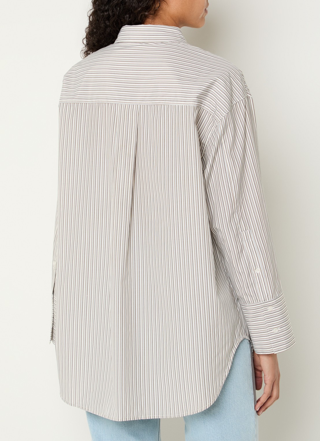 MSCH Copenhagen MSCHRabea blouse met streepprint - achterkant 3 gebroken wit