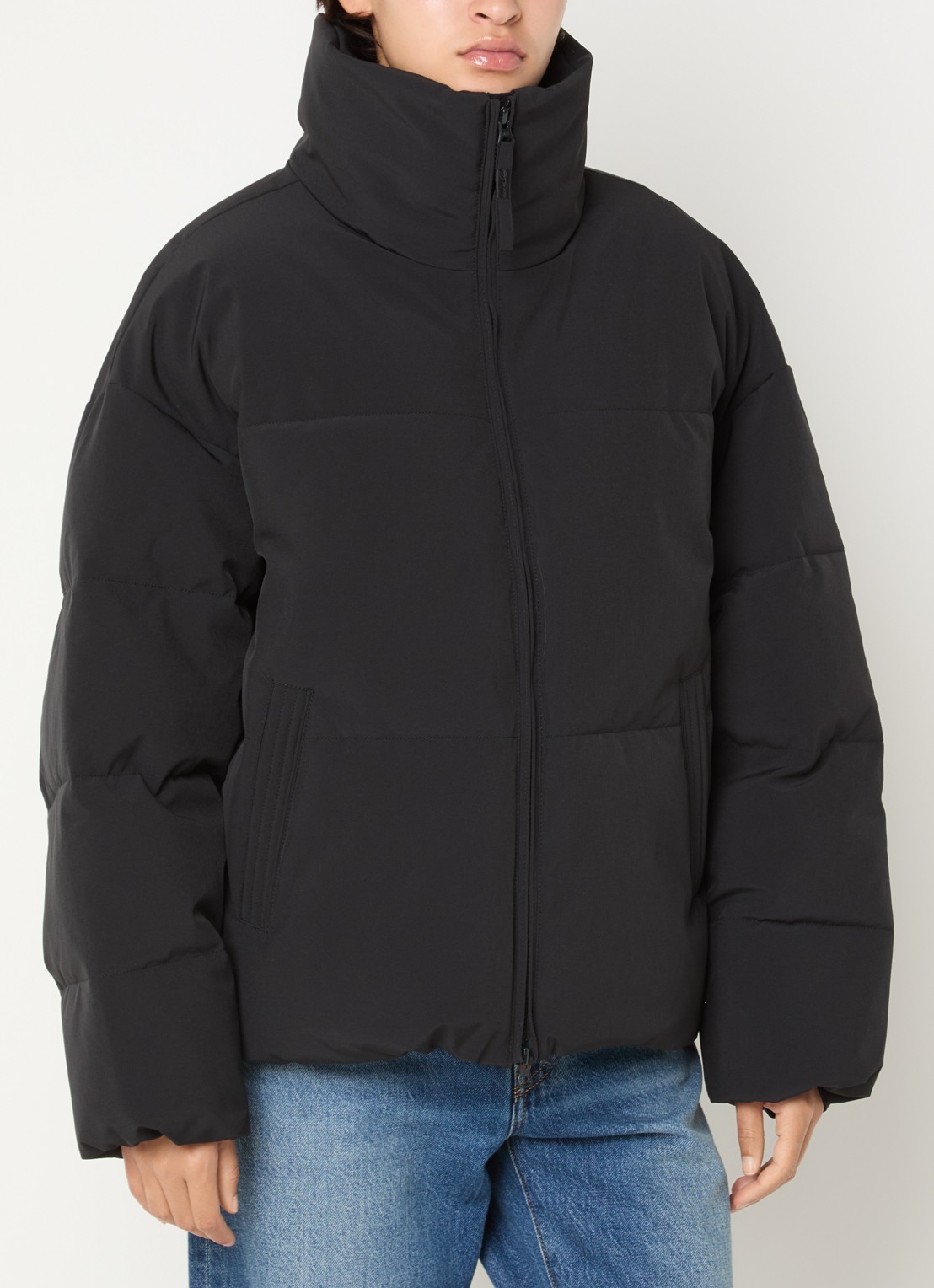 MSCH Copenhagen MSCHRefron puffer jack met steekzakken - detail zwart